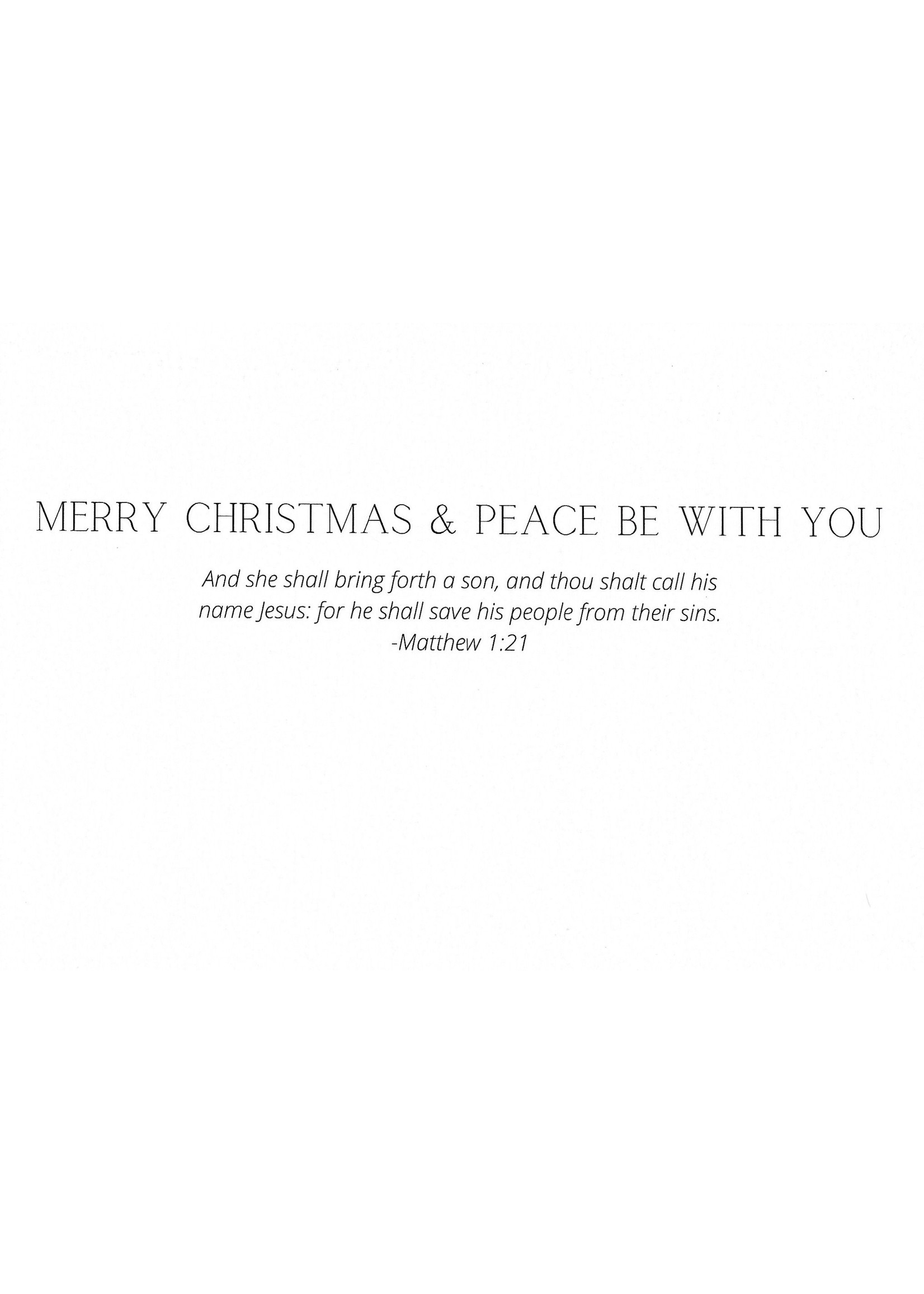 Our Lady of Peace Custom Christmas Card