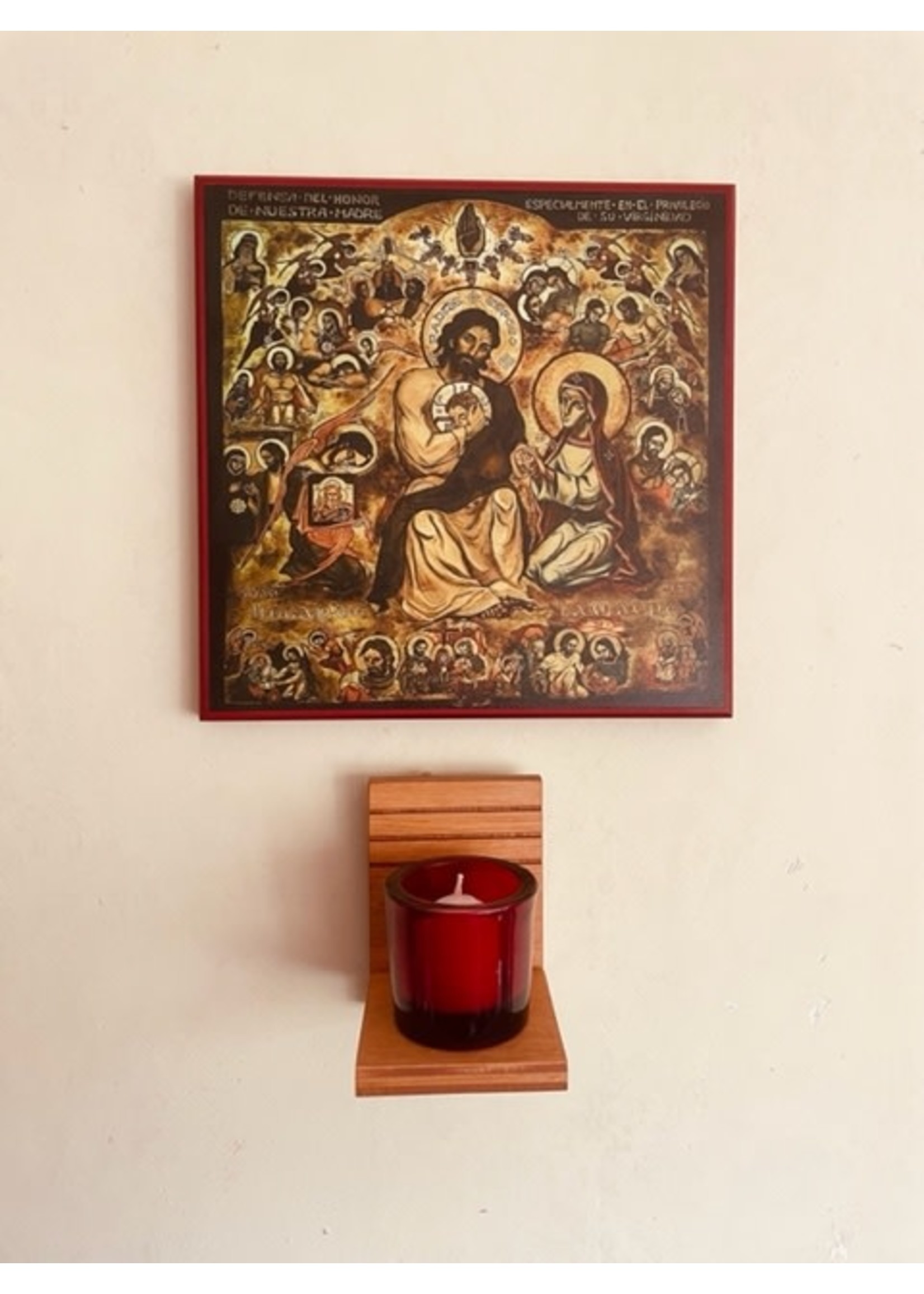 - Life of St Joseph with Holy Family wood mounted icon