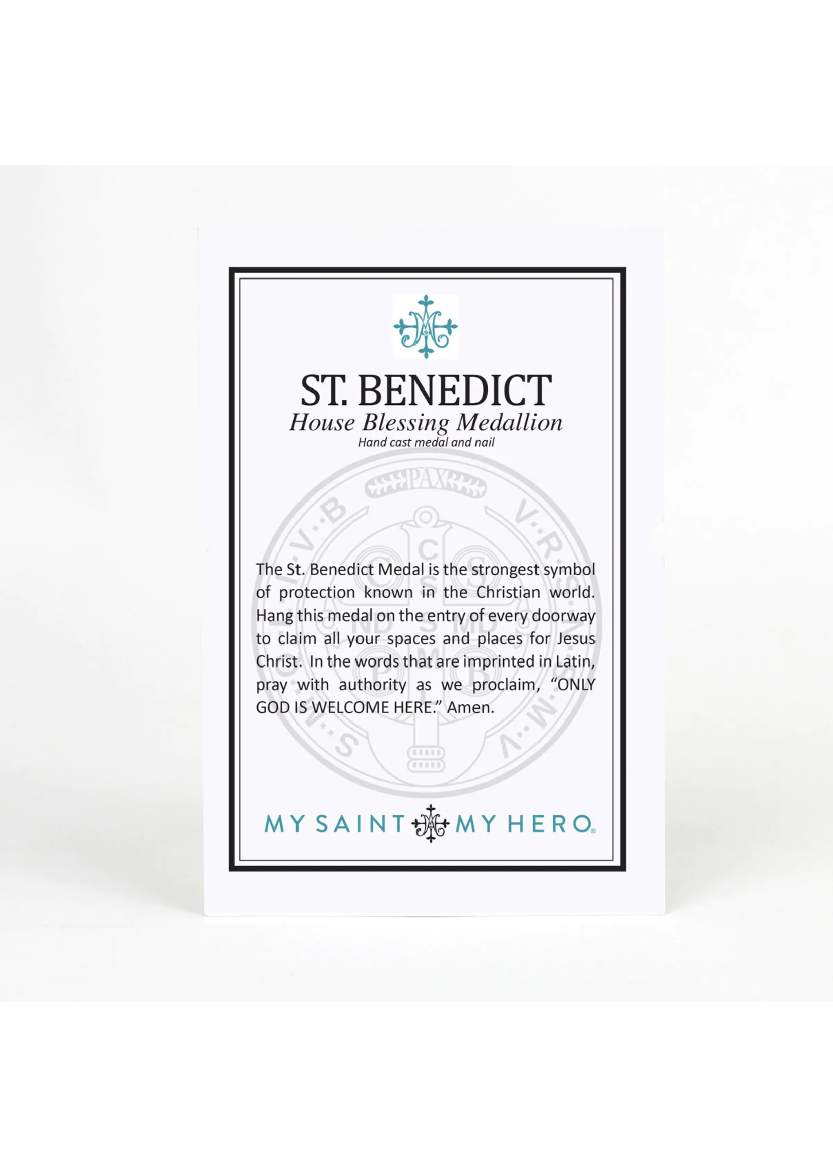 My Saint My Hero House Blessing Medallion - St Benedict Cross