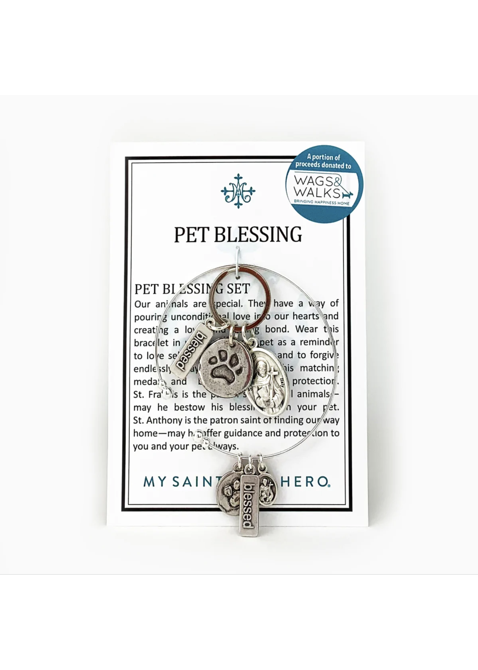 My Saint My Hero Pet Blessing Bracelet & Pet Tag Set