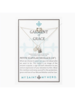 My Saint My Hero Garment of Grace Petite Scapular Necklace - silver tone
