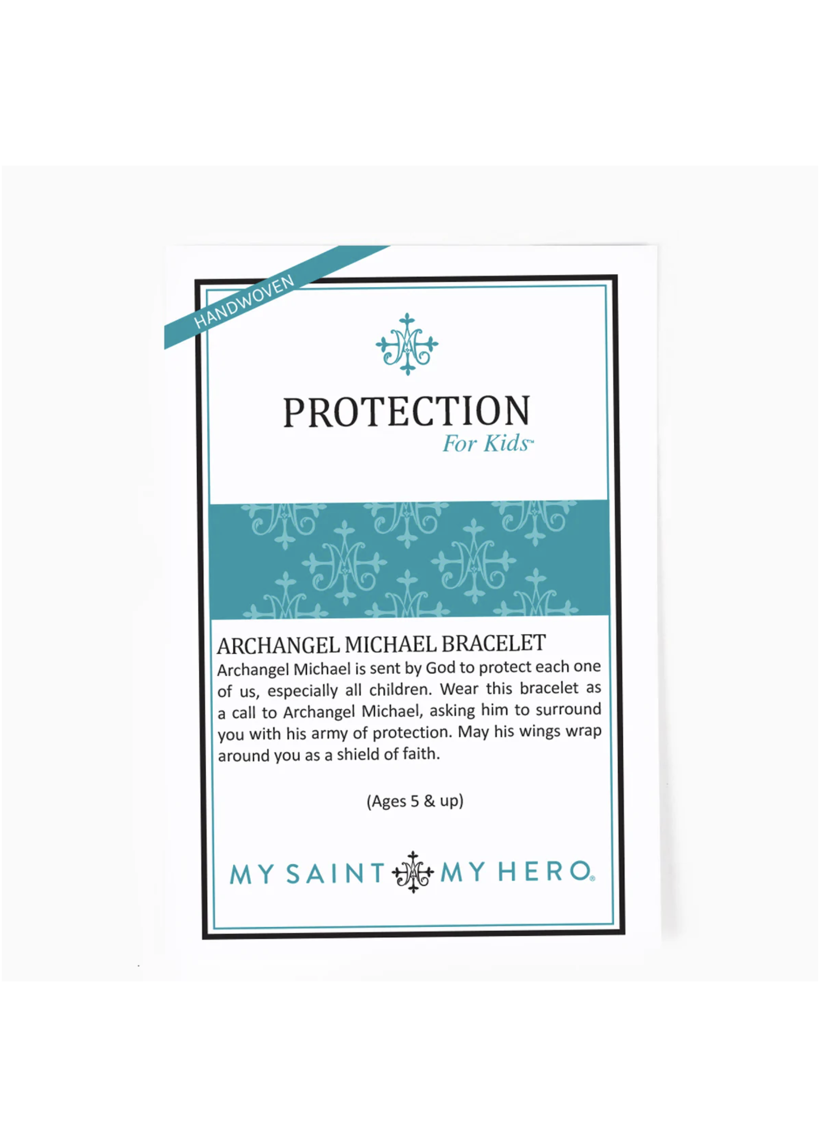 My Saint My Hero Archangel Michael Protection Bracelet for Kids - tan