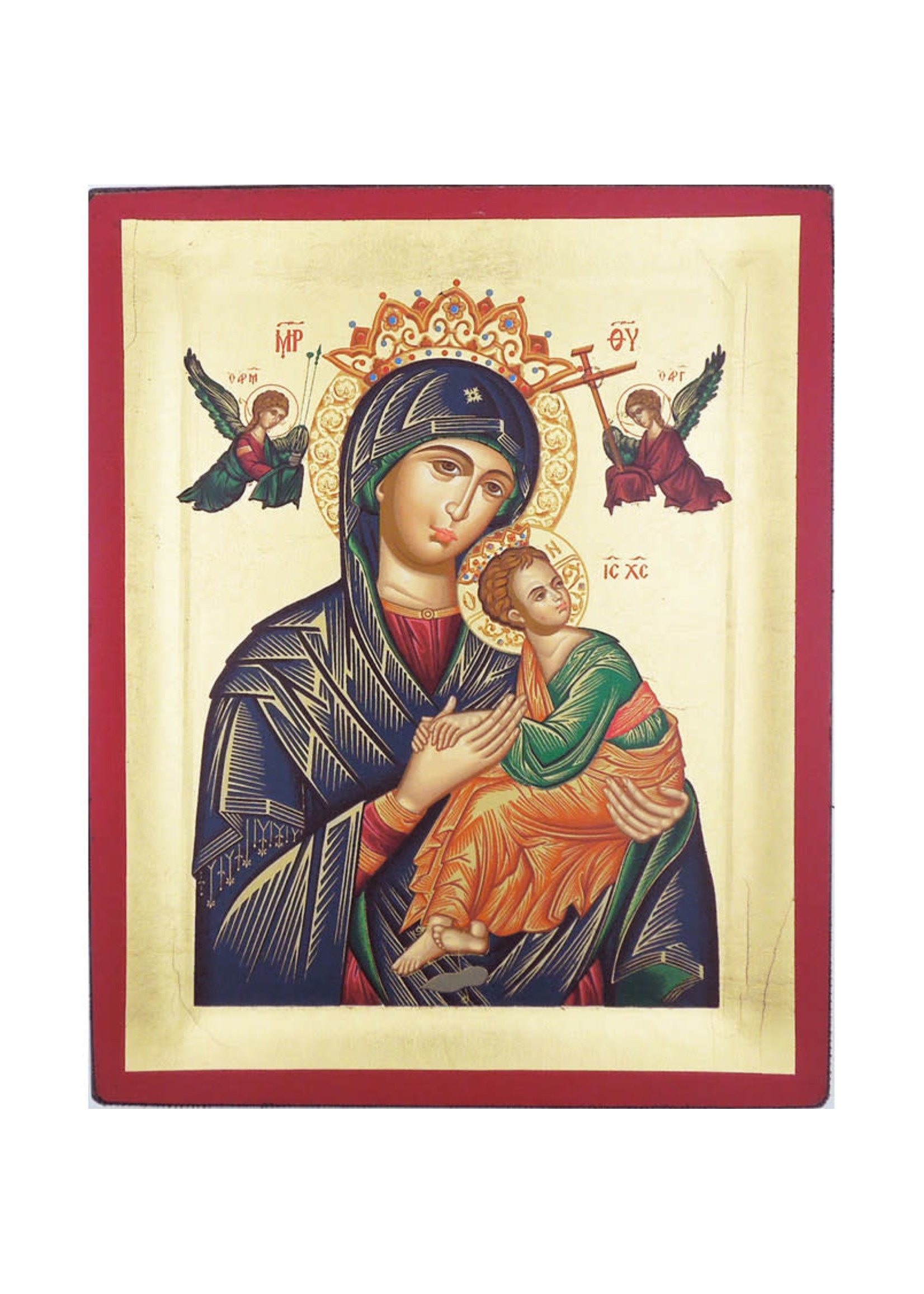Our Lady of Perpetual Help/Virgin of the Passions Greek Wood Serigraph Icon
