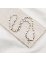 My Saint My Hero Miracles Rosary Wrap Bracelet - white pearl