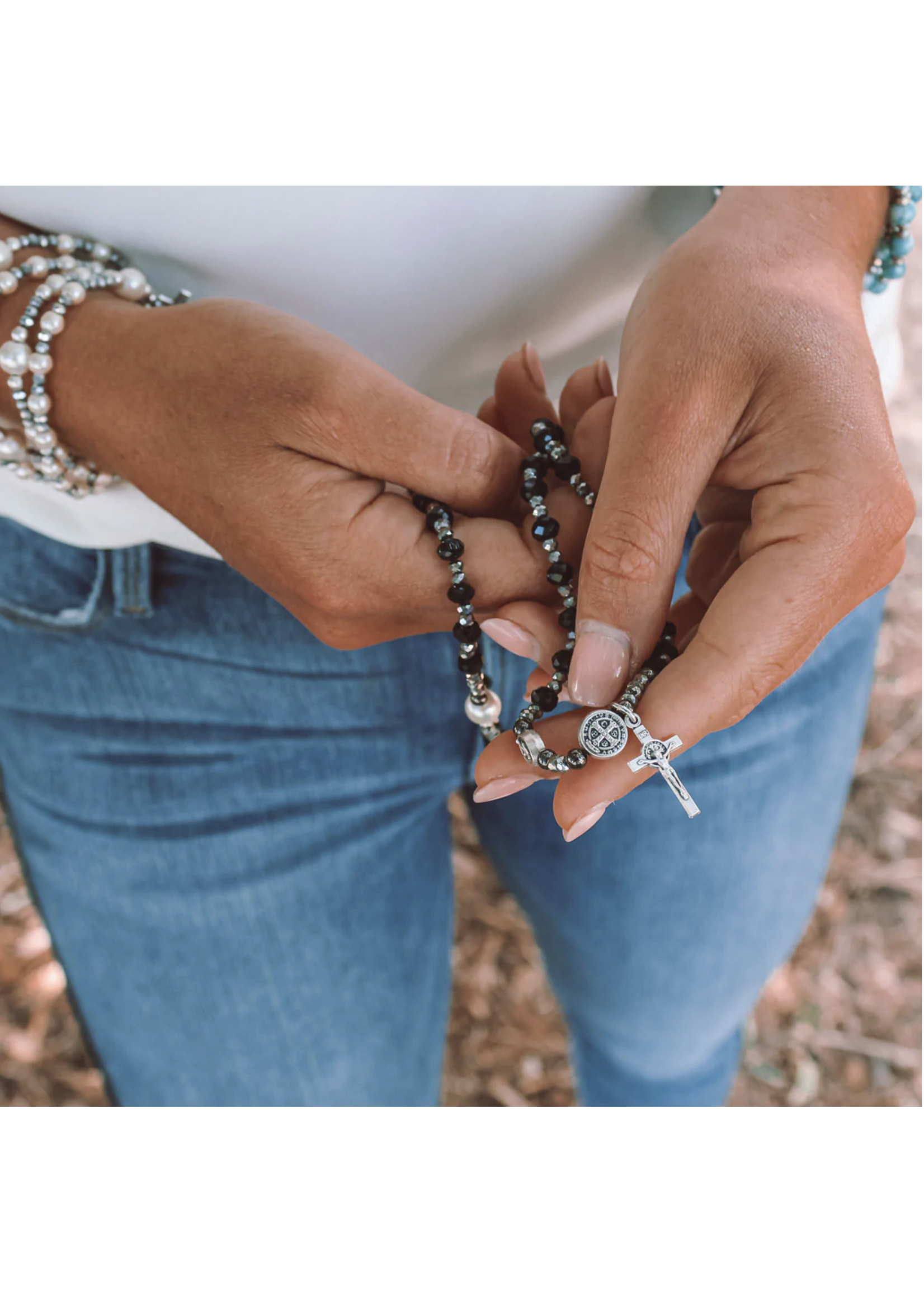 Vintage Rosary wrap bracelet pink ribbon breast cancer awareness Catholic  G31 | eBay