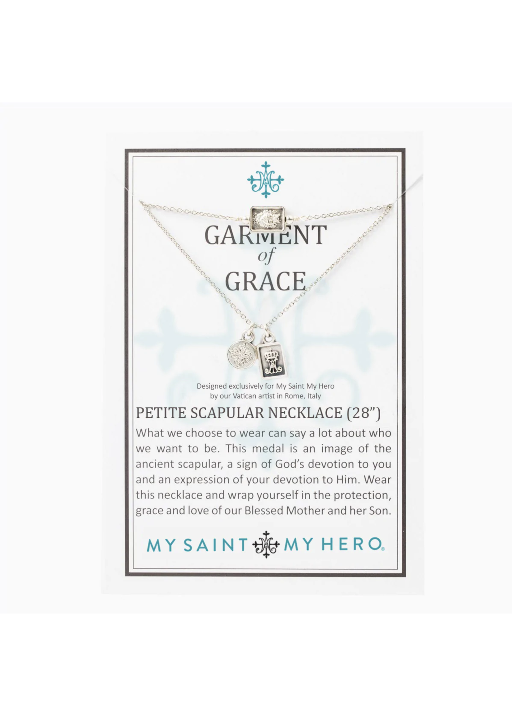 My Saint My Hero Garment of Grace Gold-tone Petite Scapular Necklace