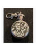 Saint Christopher Stainless Steel Holy Water Flask