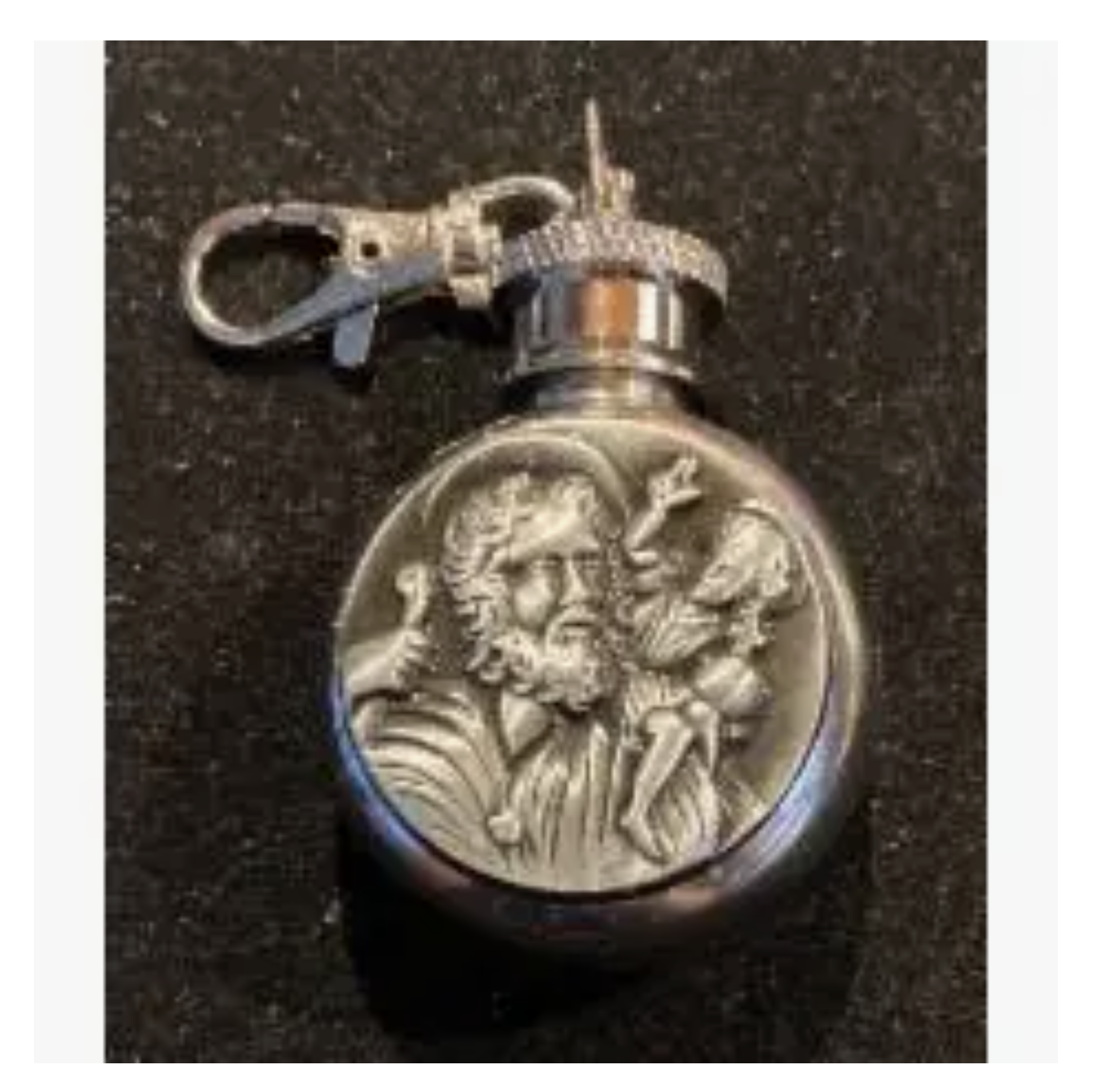 Saint Christopher Stainless Steel Holy Water Flask Our Lady of Peace Gift Shop store