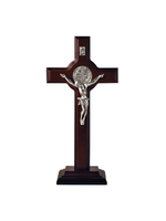 St Benedict Wood Standing Crucifix