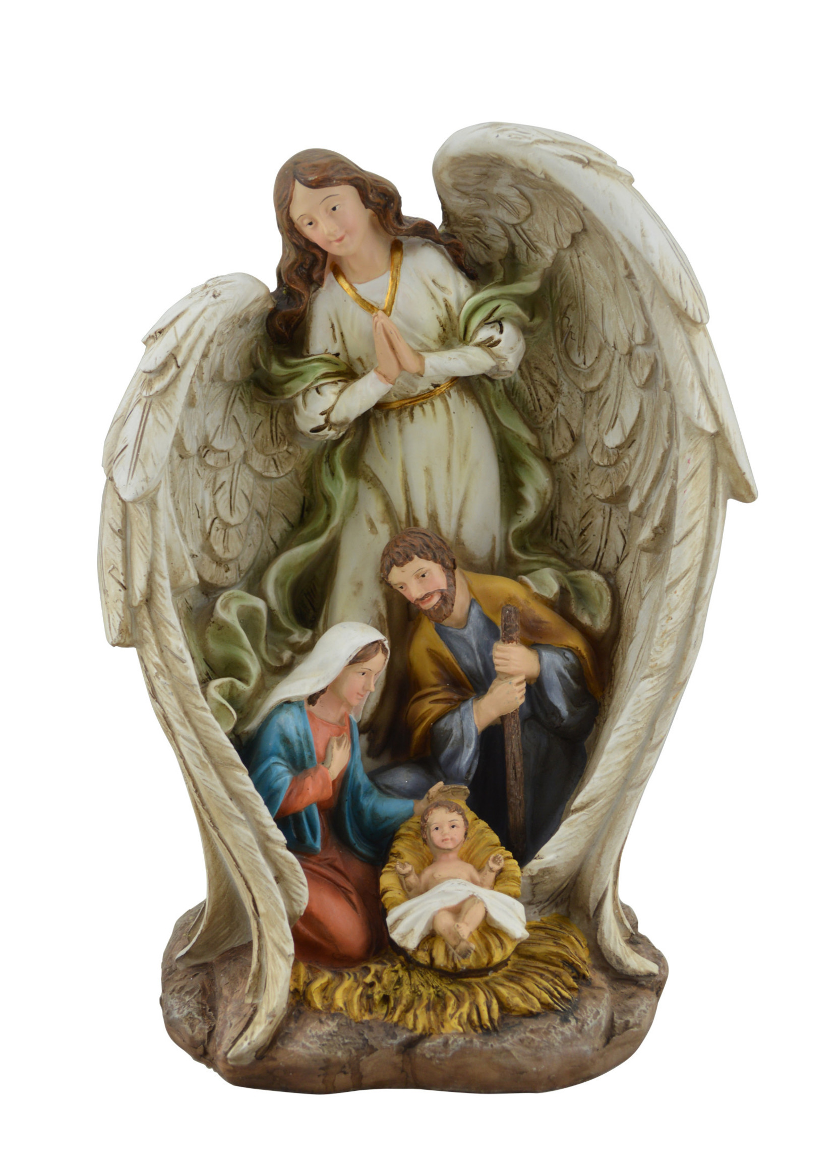 Holy Family with Angel Figurine