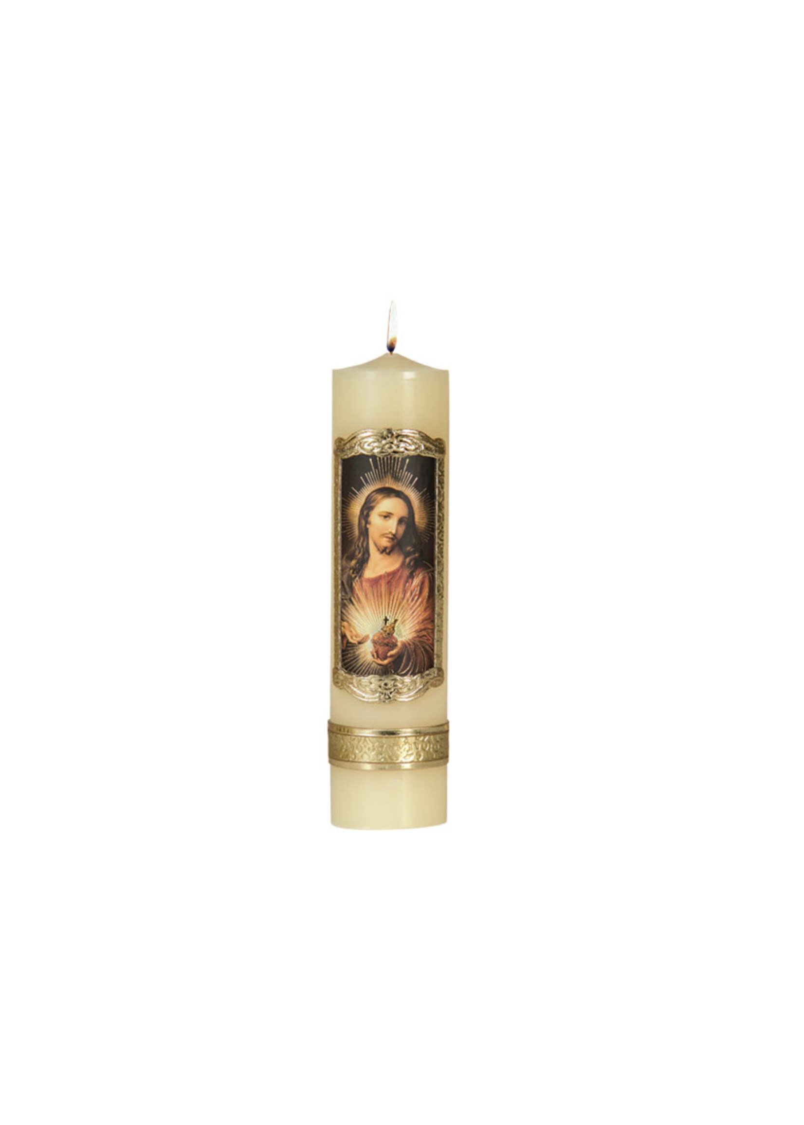 Sacred Heart of Jesus 8" x  2" Candle