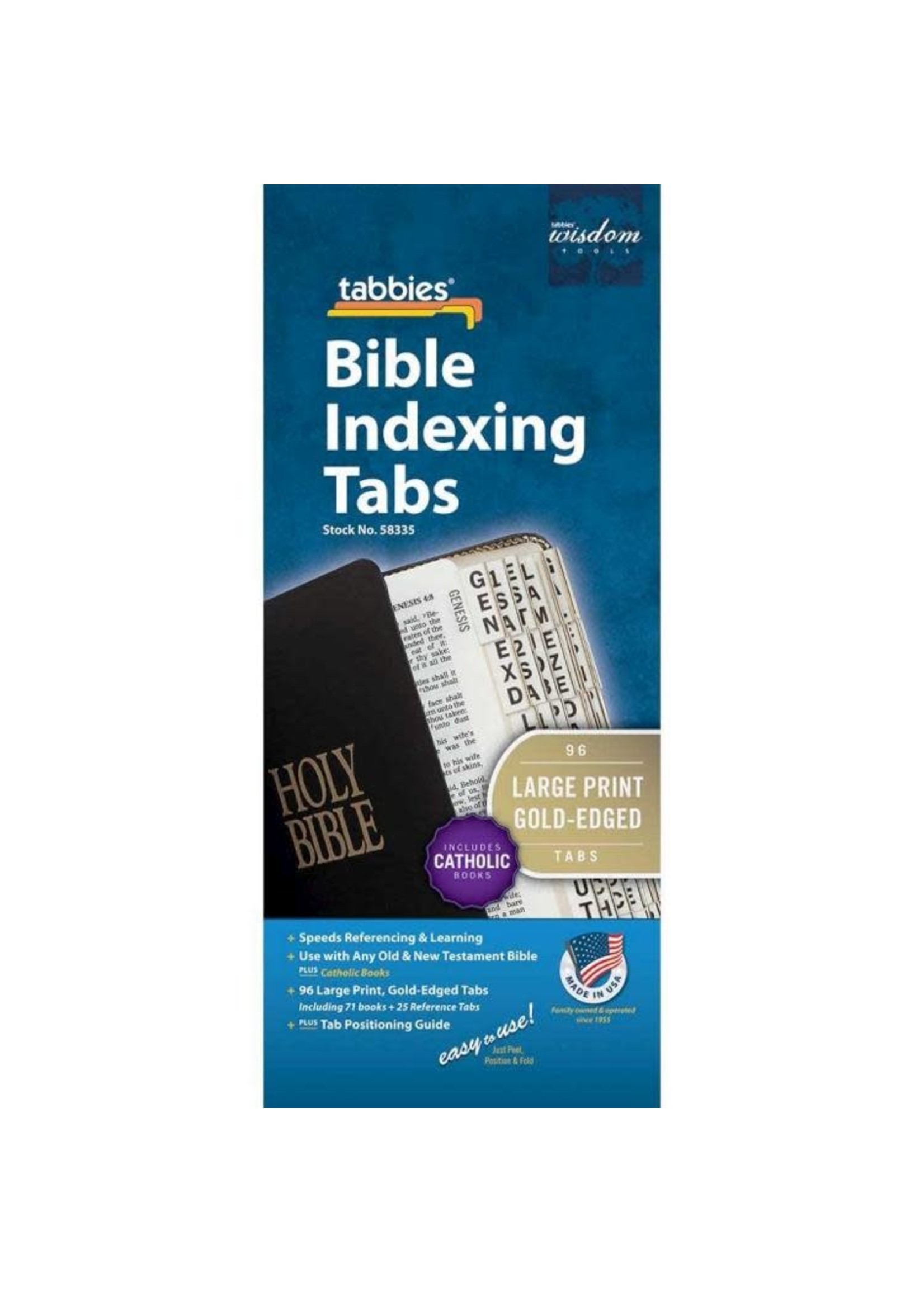 Bible Indexing Tabs, Large Print, Gold-Edged