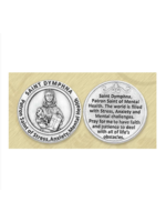 St Dymphna pocket prayer token/coin