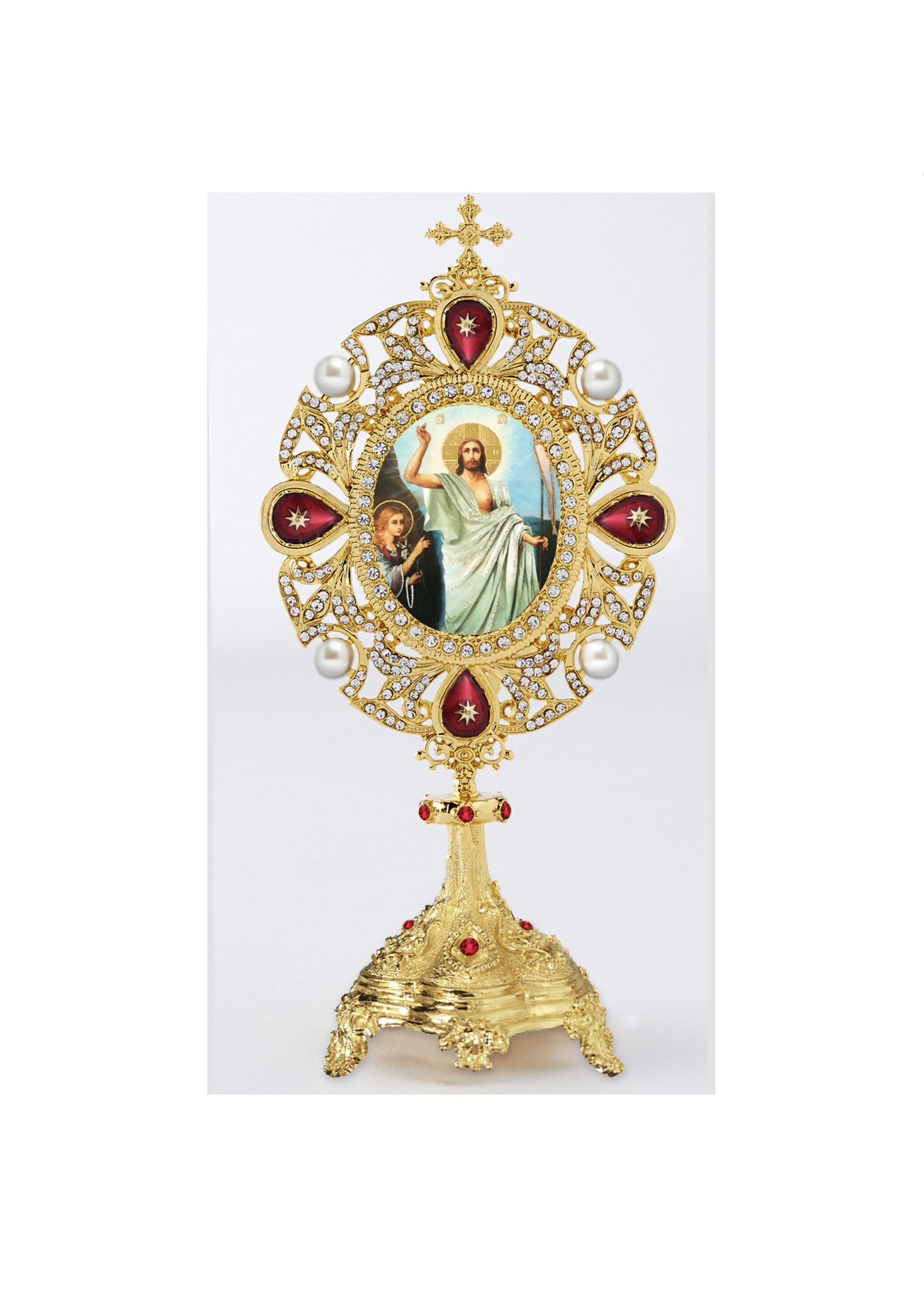 Resurrection of Christ Monstrance - Reliquary Style Icon Shrine