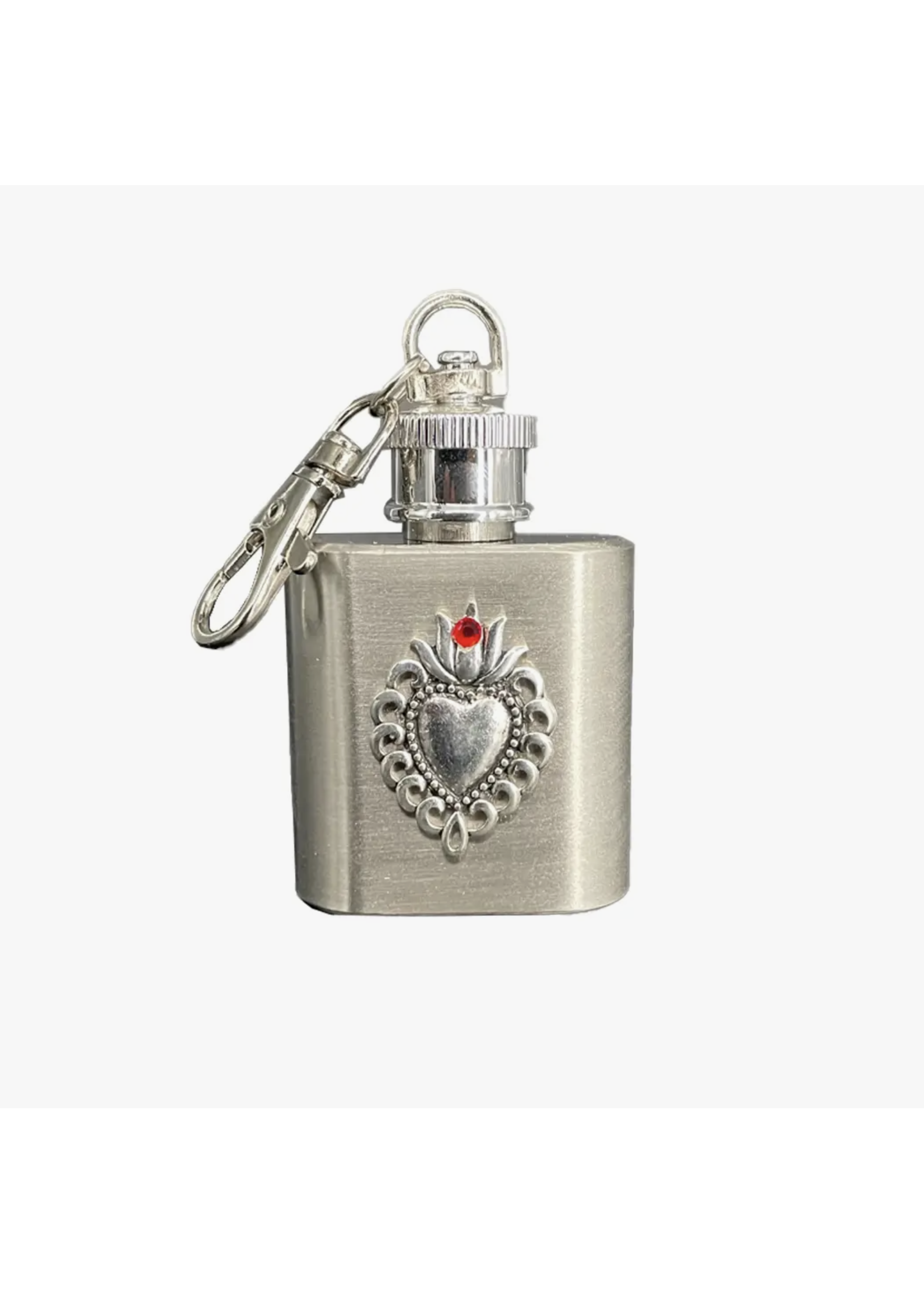 Sacred Heart Holy Water Flask