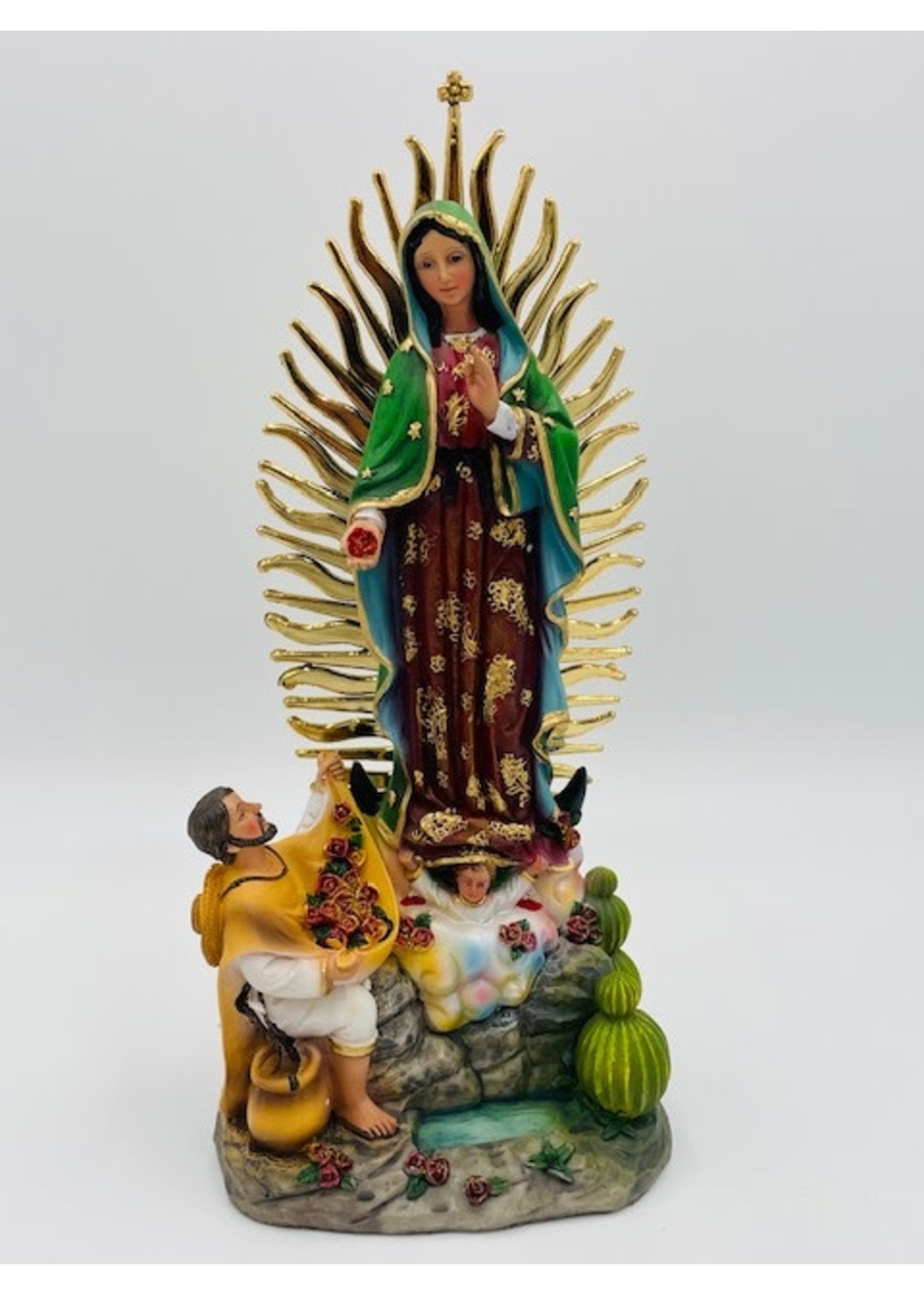Virgin of Guadalupe Statue with Juan Diego