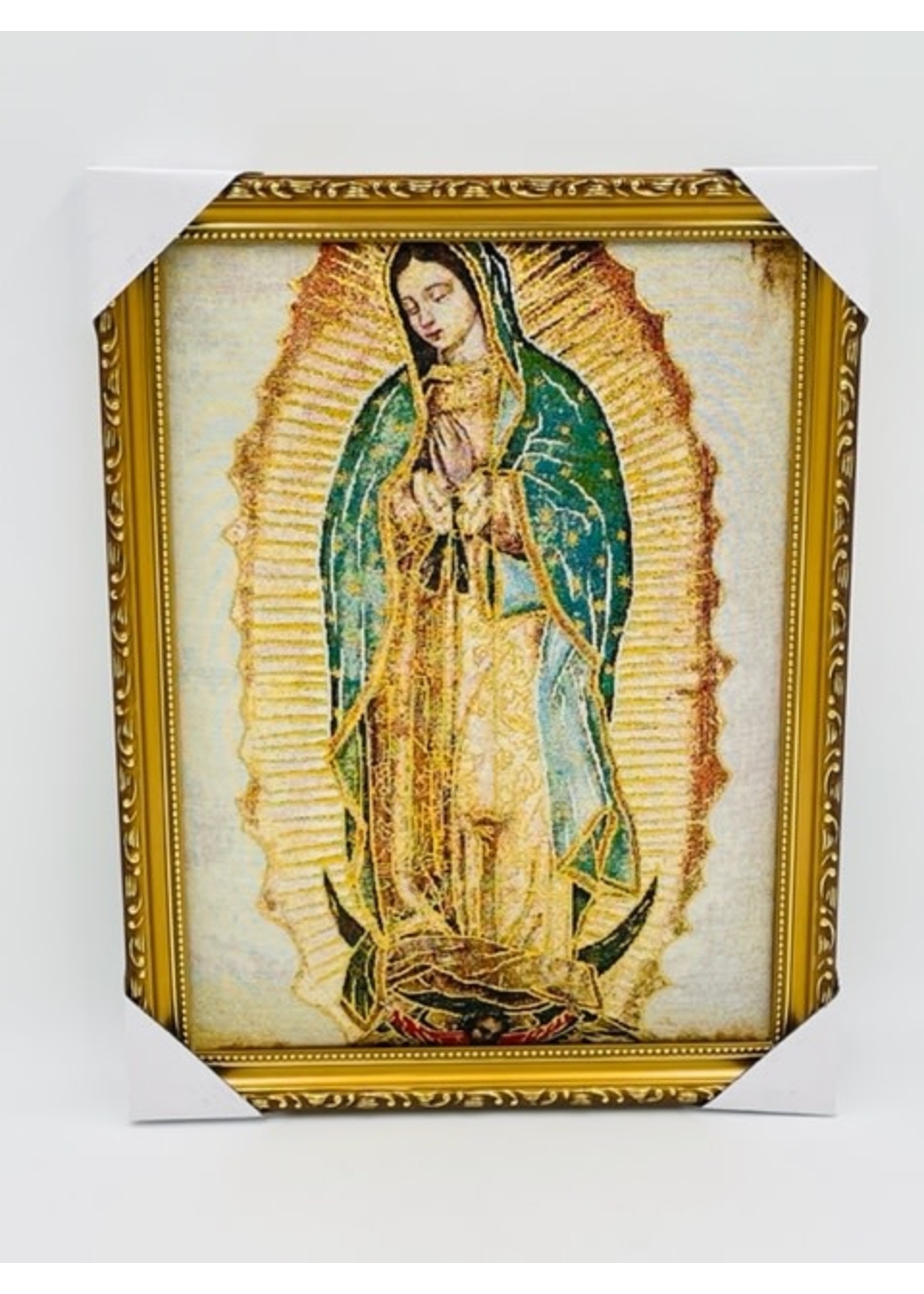 Our Lady of Guadalupe padded tapestry frame