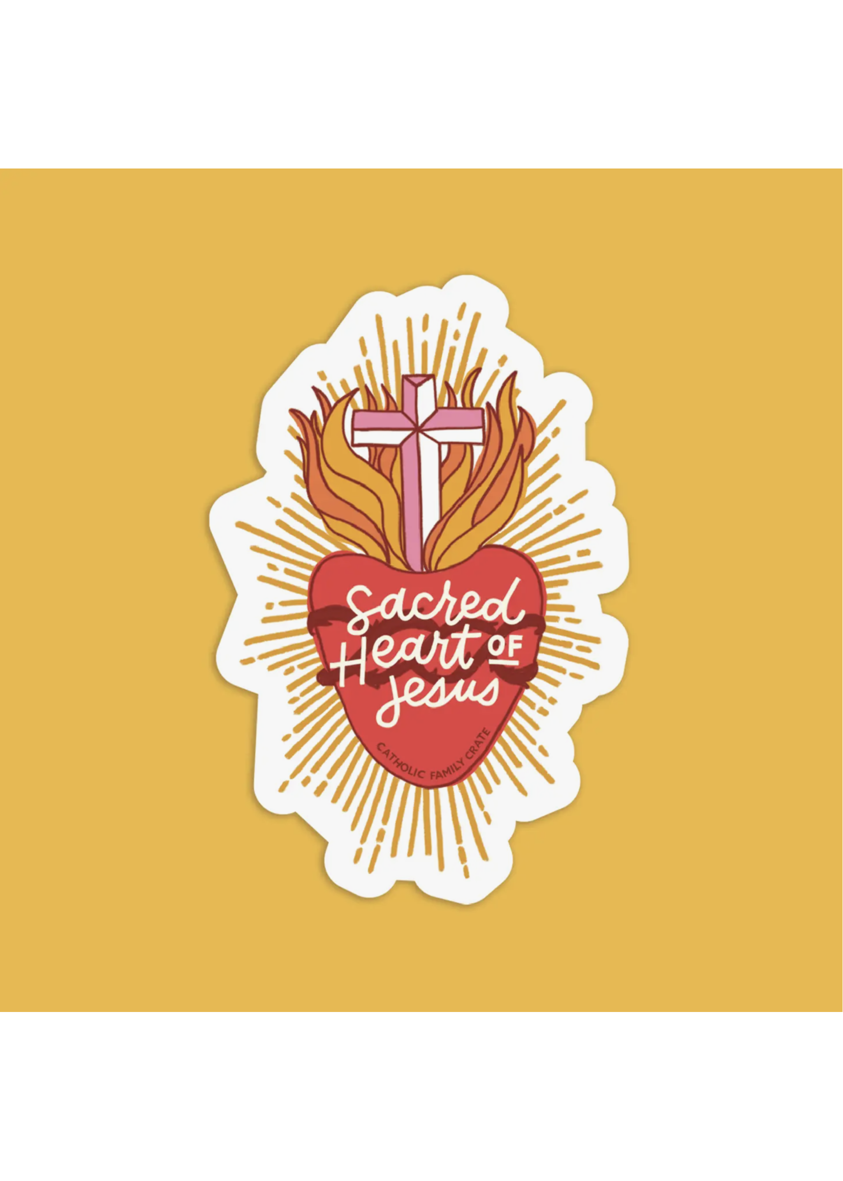 Catholic Family Crate Sacred Heart Sticker