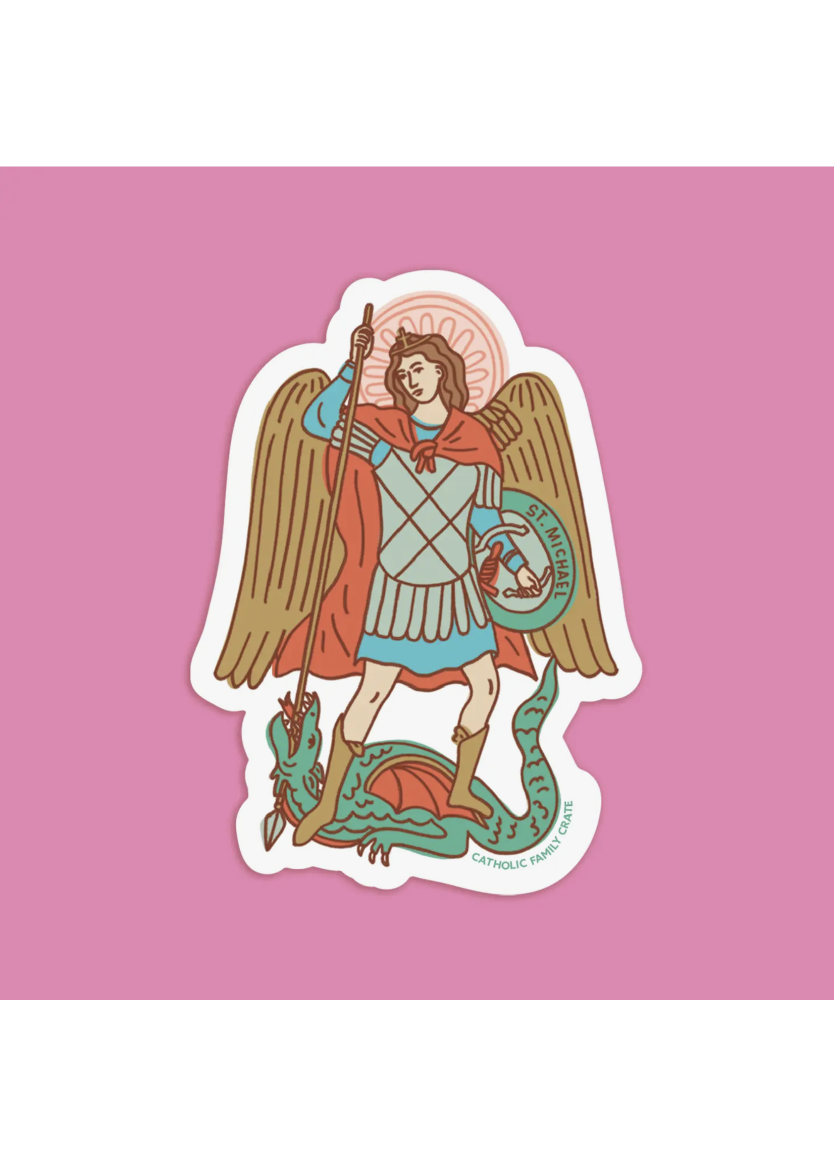 Catholic Family Crate Saint Michael the Archangel Sticker