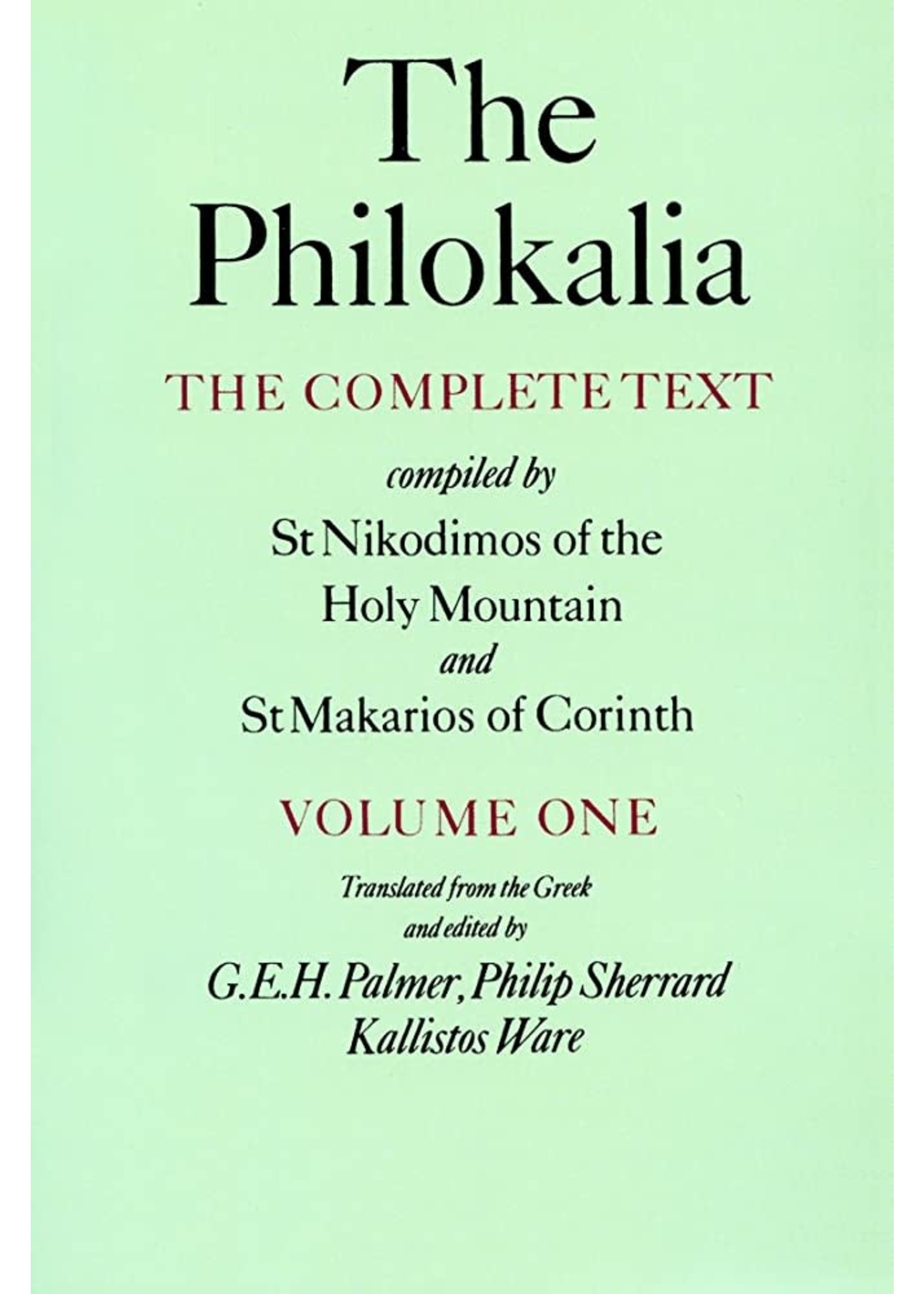 Philokalia, vol 1