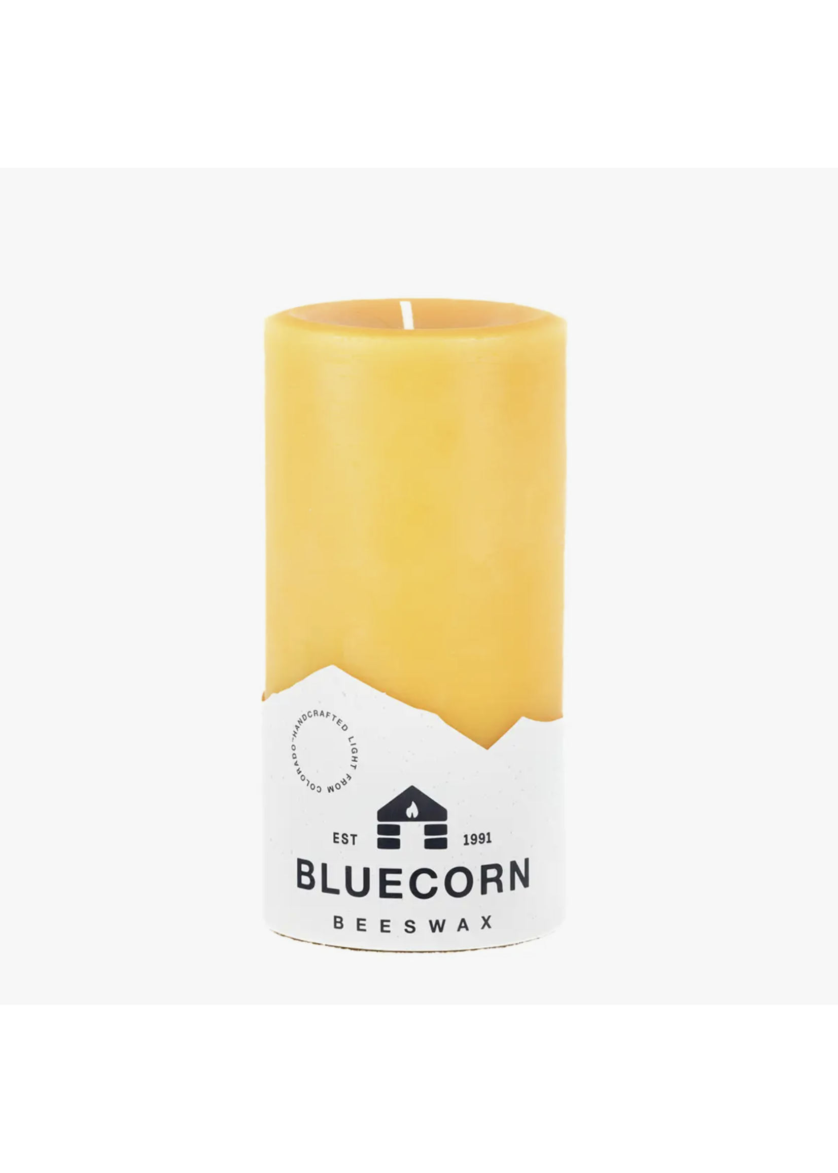 Pure Beeswax Pillar Candle,  Raw  4" x 8"