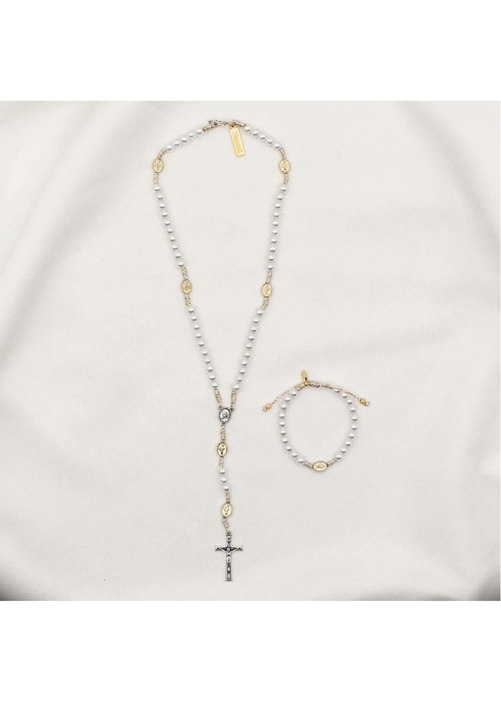 My Saint My Hero First Holy Communion Bracelet & Rosary Set - for Girls