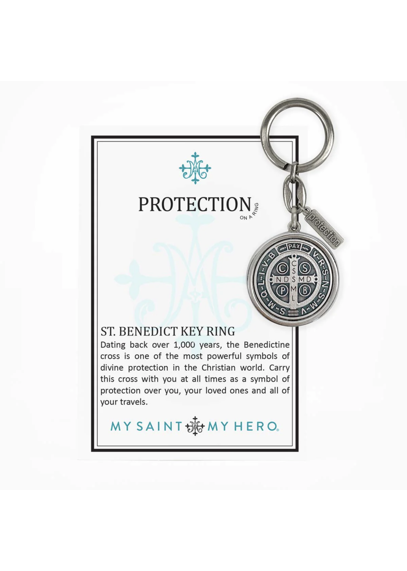 My Saint My Hero Protection Saint Benedict Key Ring