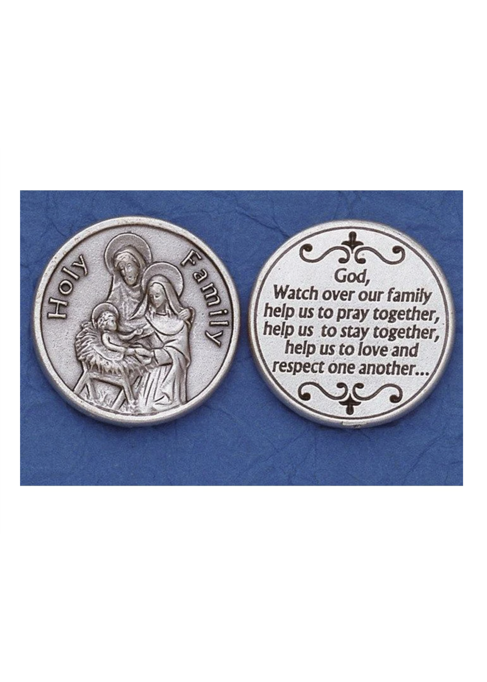 Holy Family pocket prayer token/coin