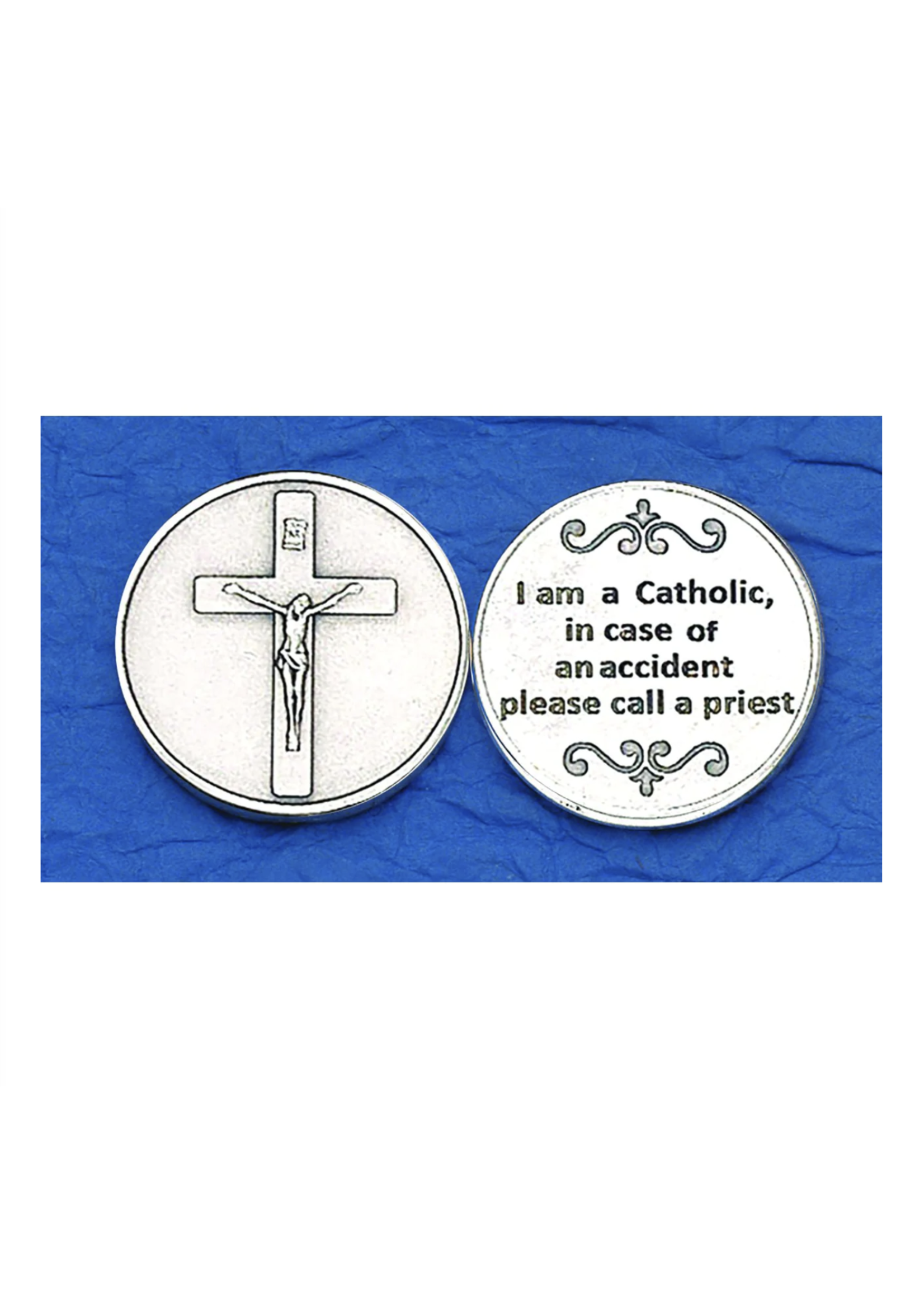 "I am a Catholic" pocket prayer token/coin