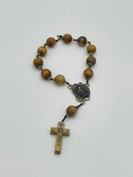 Saint Michael Door Rosary - antique gold center