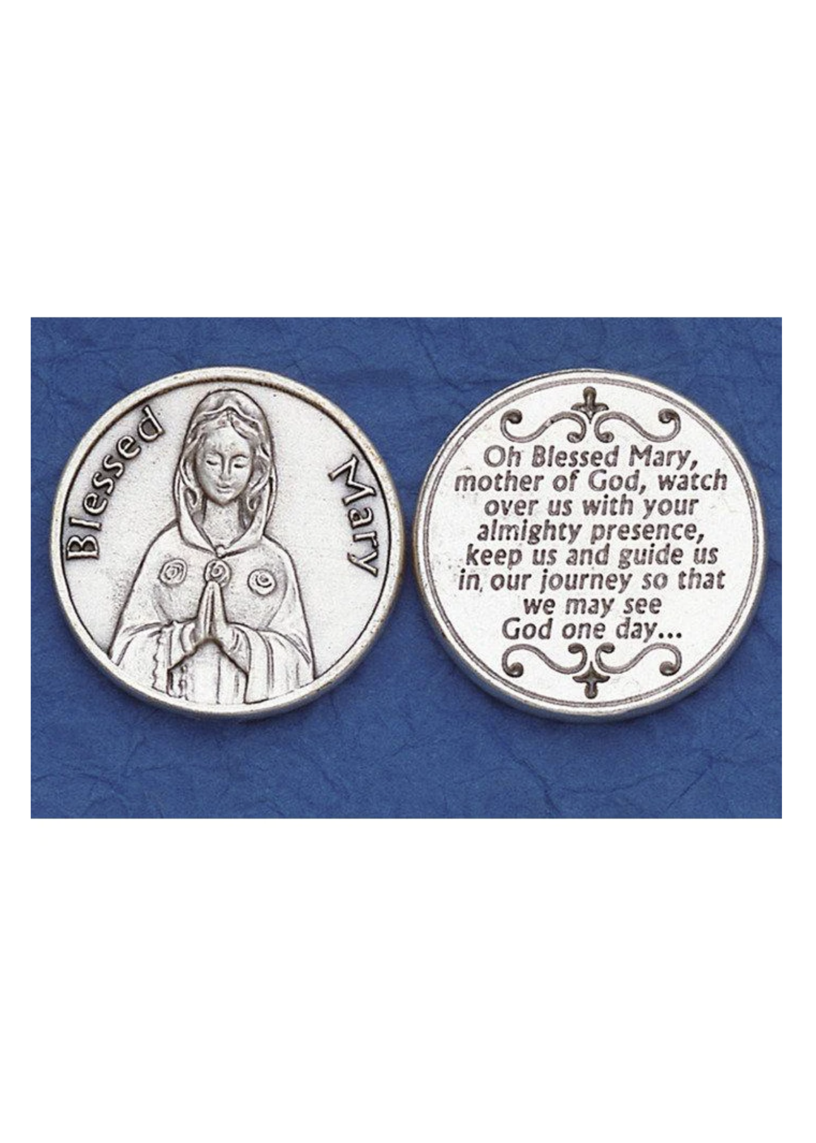 Blessed Mary pocket prayer token/coin