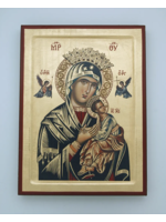 Our Lady of Perpetual Help Greek hand painted serigraph