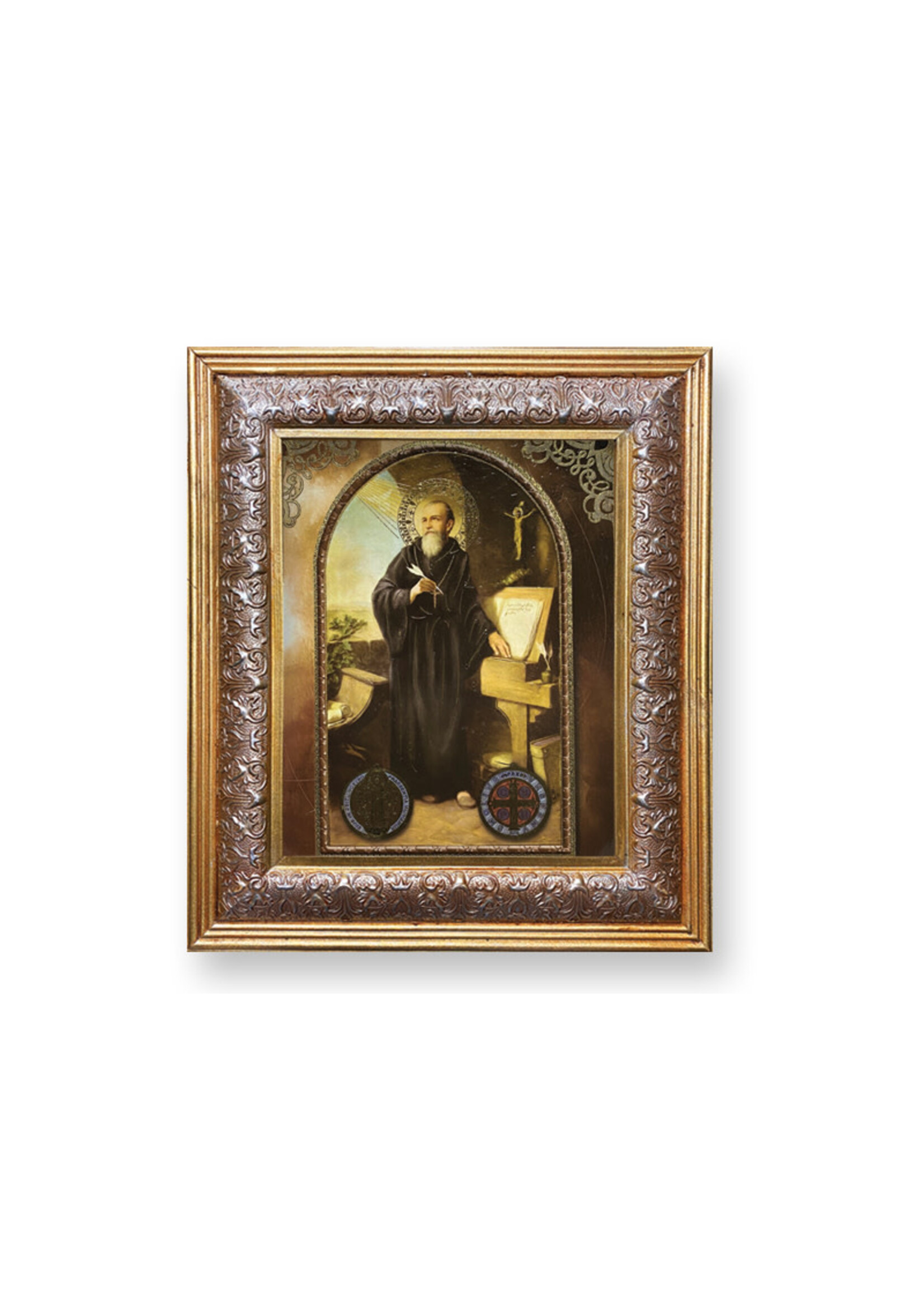 Saint Benedict Framed Image 14.5" x 12.5"