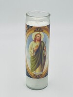 Saint Jude Glass Container Candle