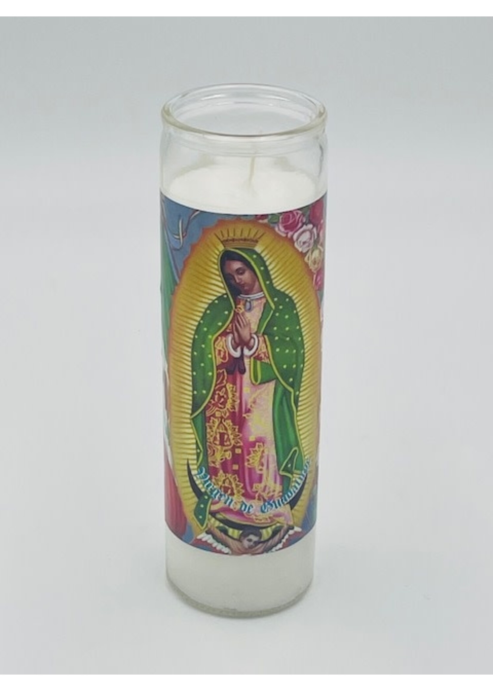 Our Lady of Guadalupe Glass Container Candle