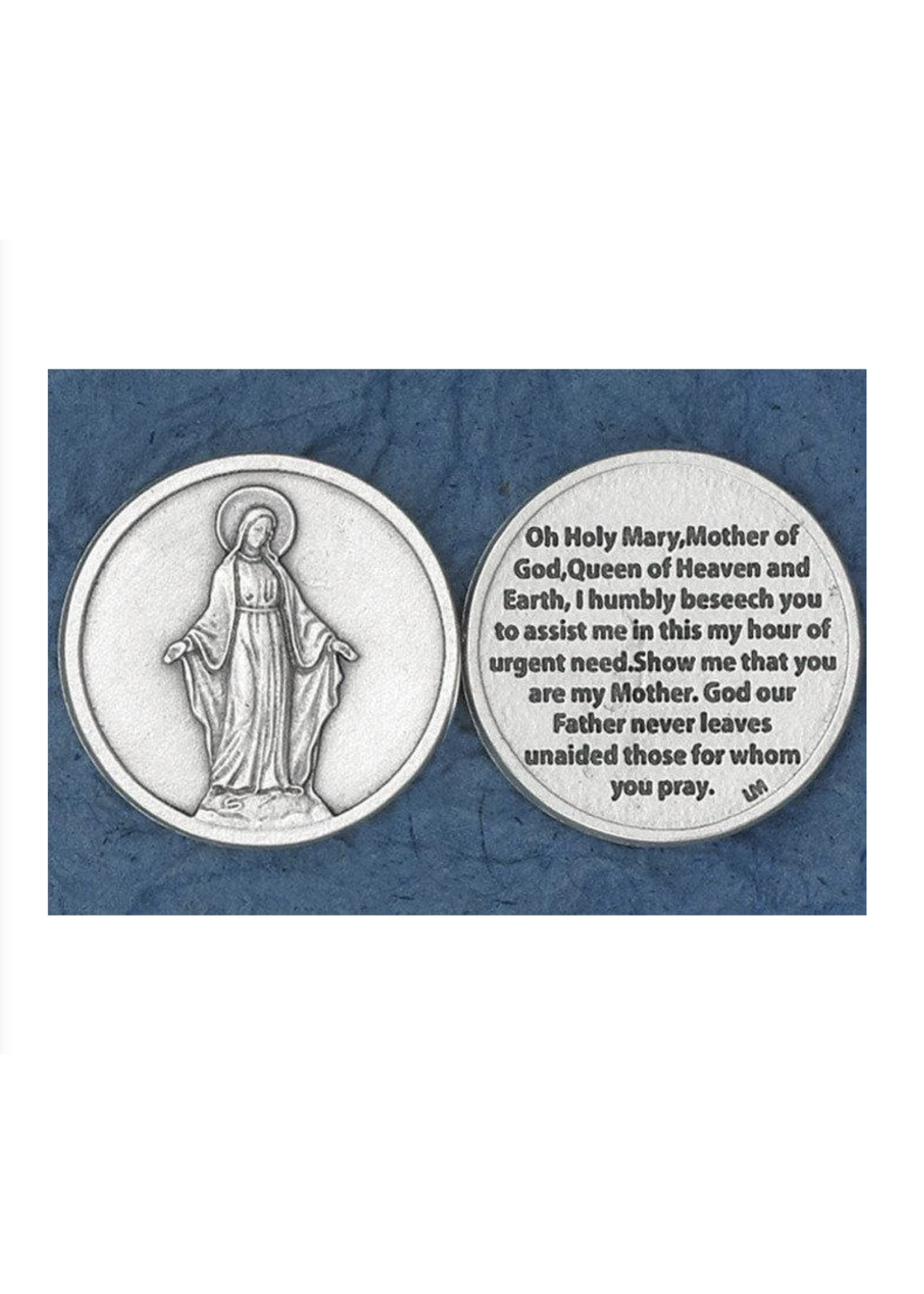 Hail Mary/Ave Maria pocket prayer token/coin