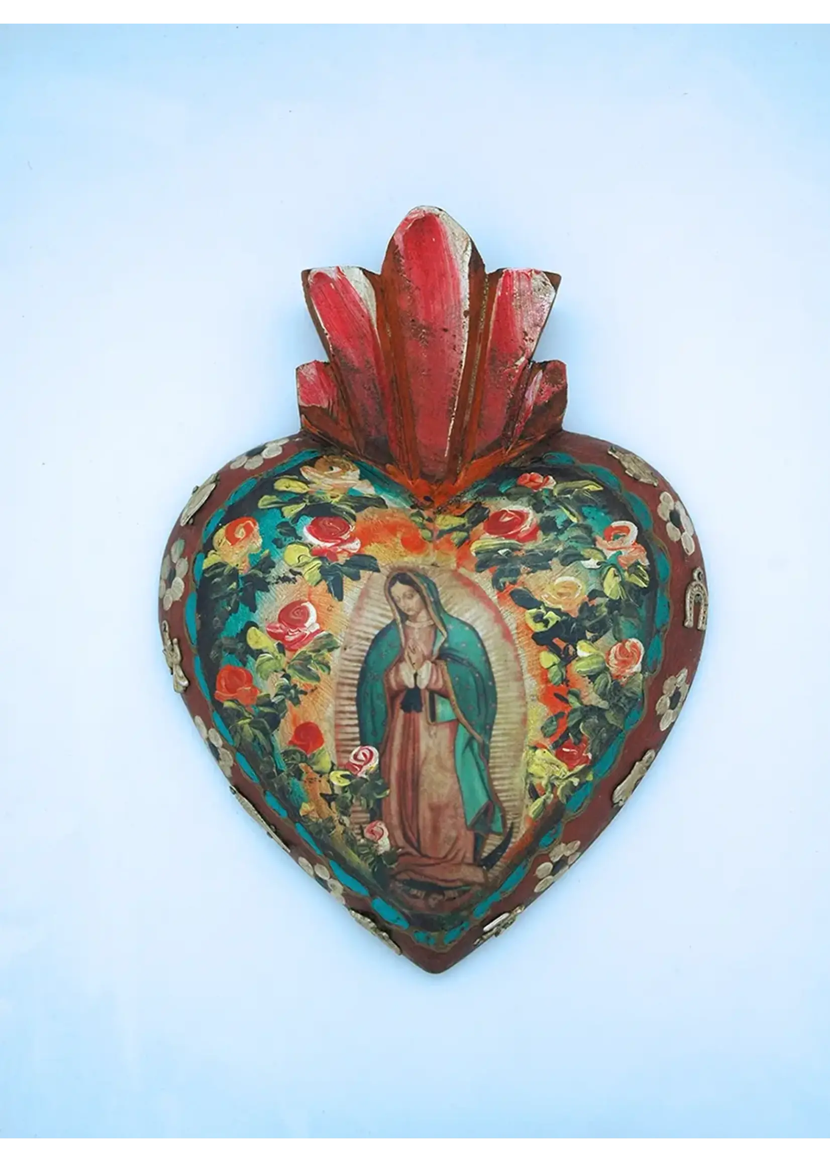 Guadalupe handmade wood heart