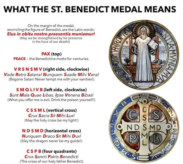 Saint Benedict medal background