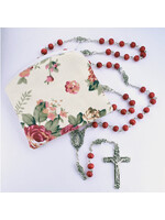 Rose Scented Rosary + Pouch