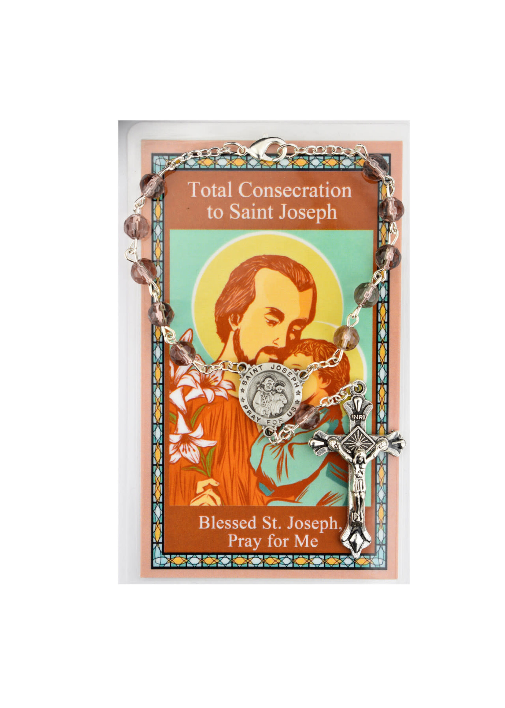 St Joseph Auto Rosary + Consecration Prayer Card
