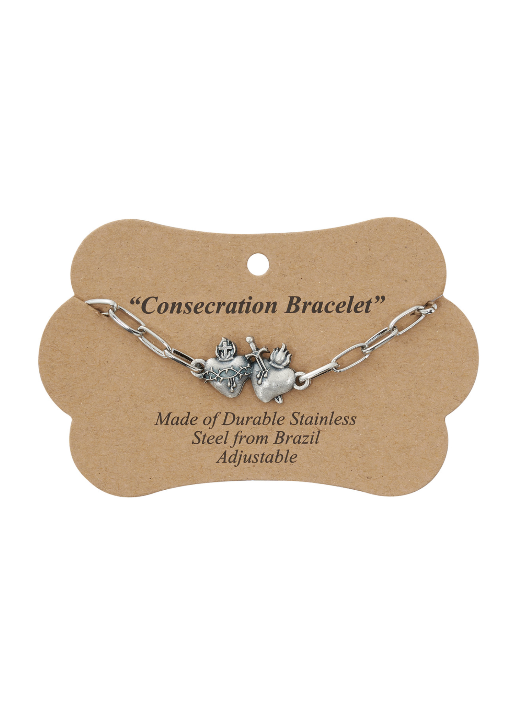 Twin Hearts Total Consecration of Webstore Gift Peace Chain Shop Lady Bracelet Our 