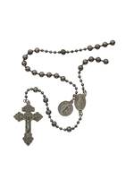 Gun Metal Saint Benedict Rosary