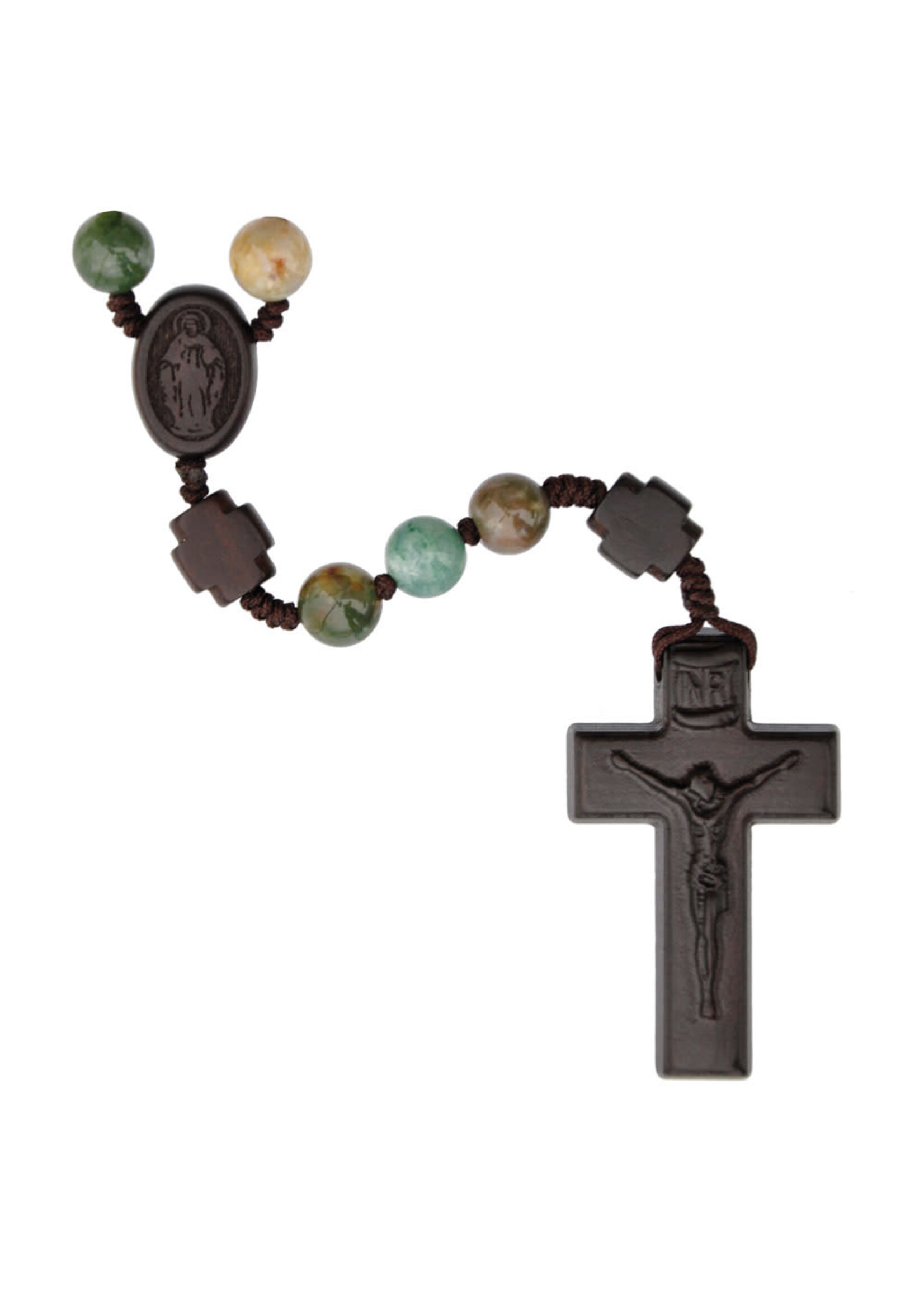 Multicolor Onyx/Jujube Wood Rosary