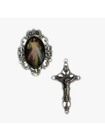 Divine Mercy Rosary Center + Crucifix Set