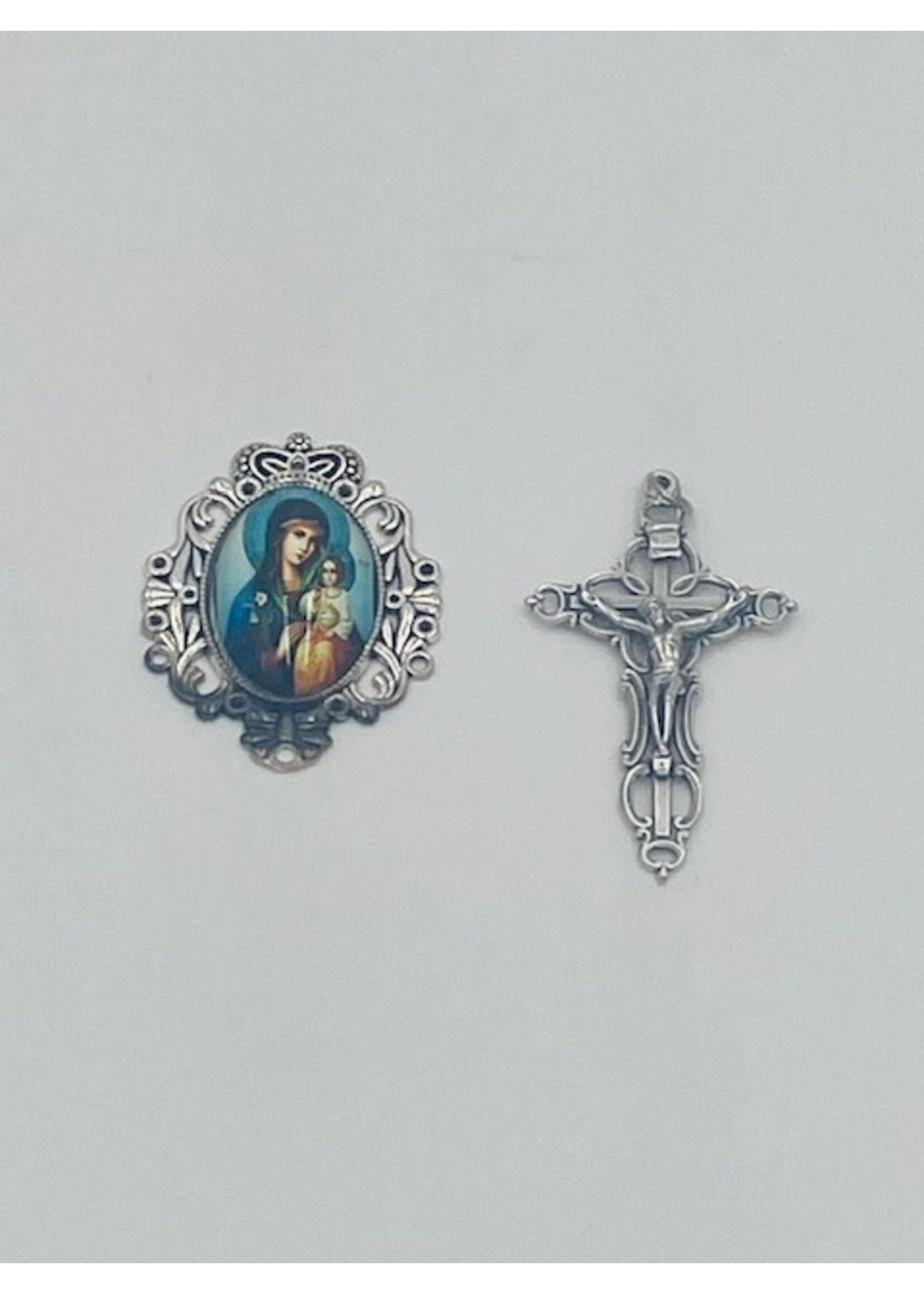 Our Lady of Perpetual Help Rosary Center + Crucifix Set