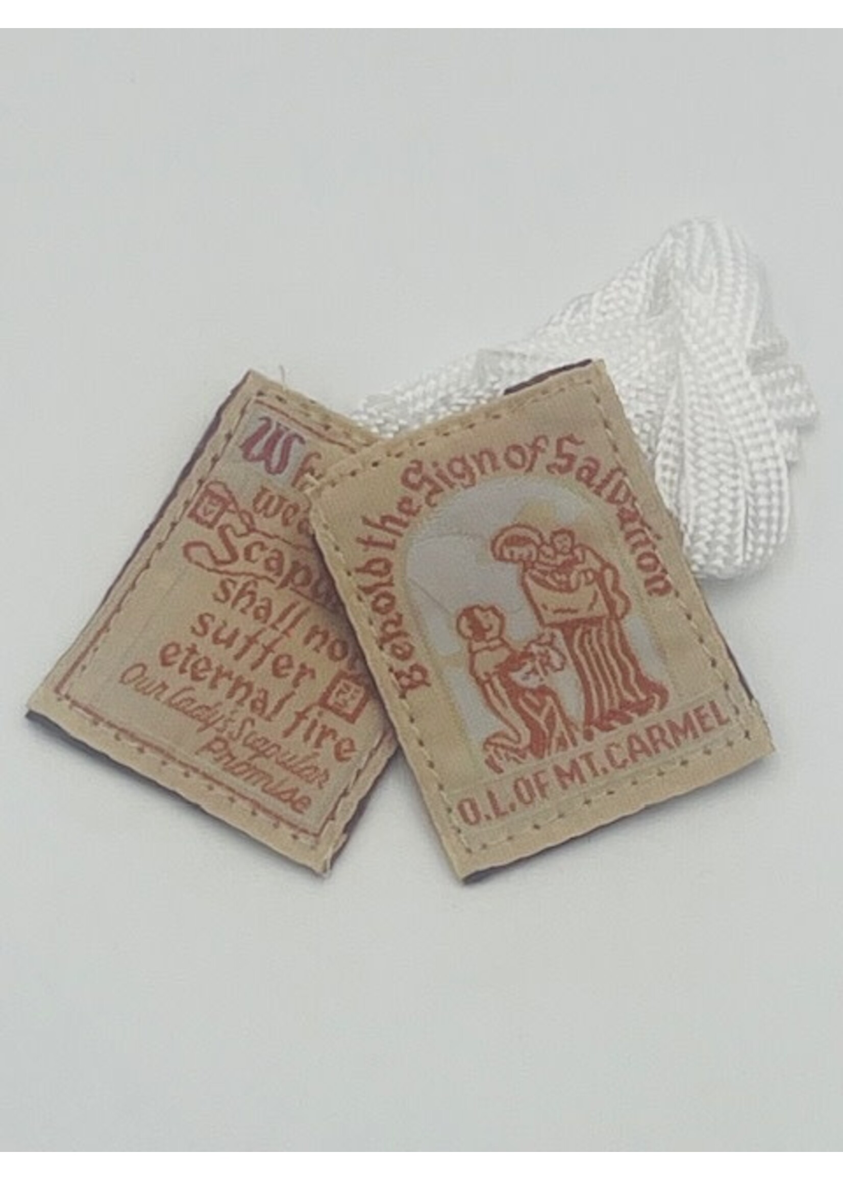 Brown Scapular with white cord