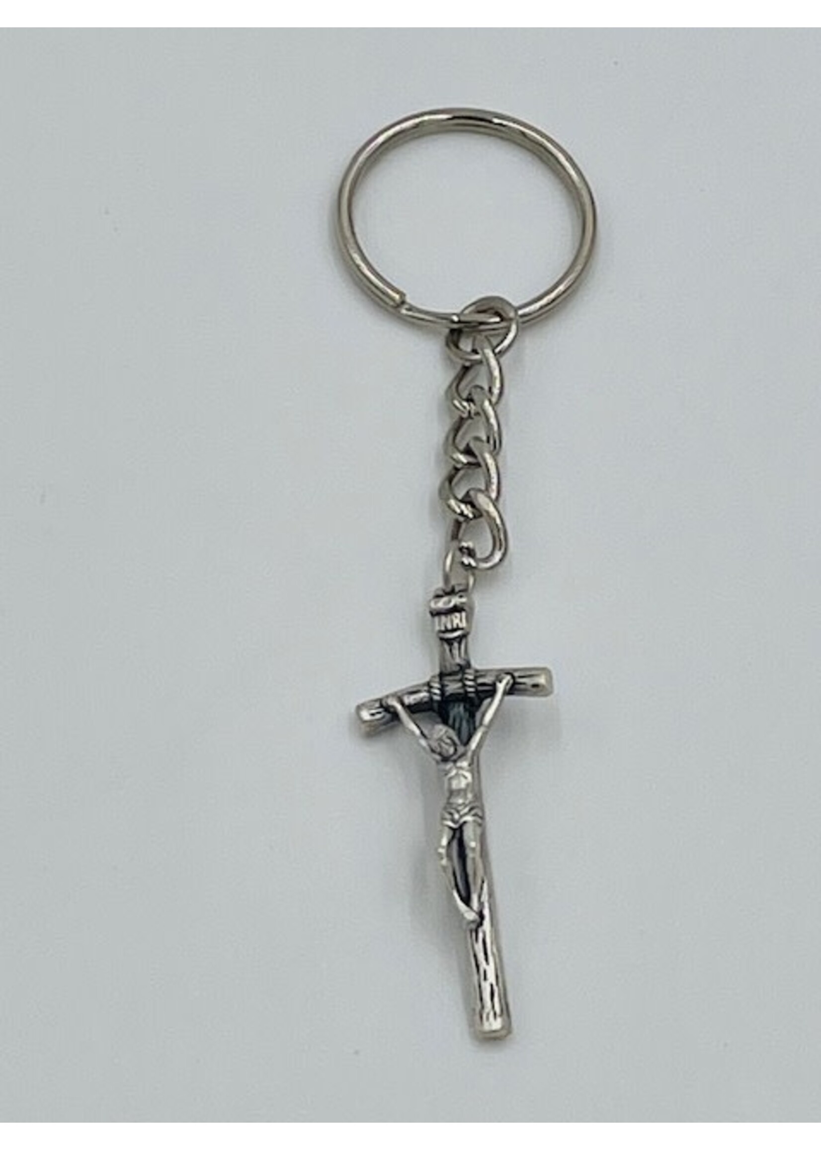 Papal Crucifix Keychain