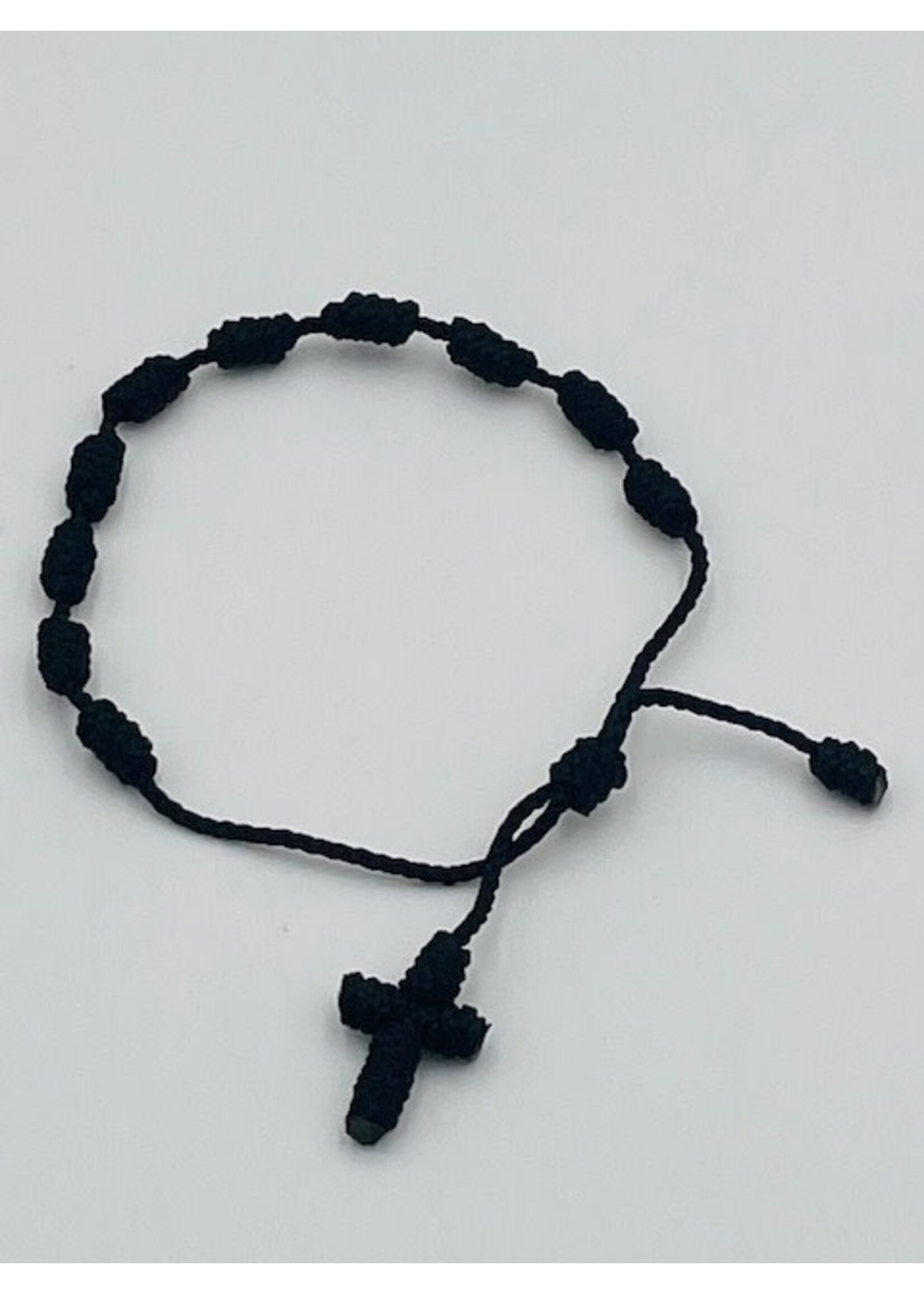 Corded Rosary Bracelet with Slipknot - assorted colors