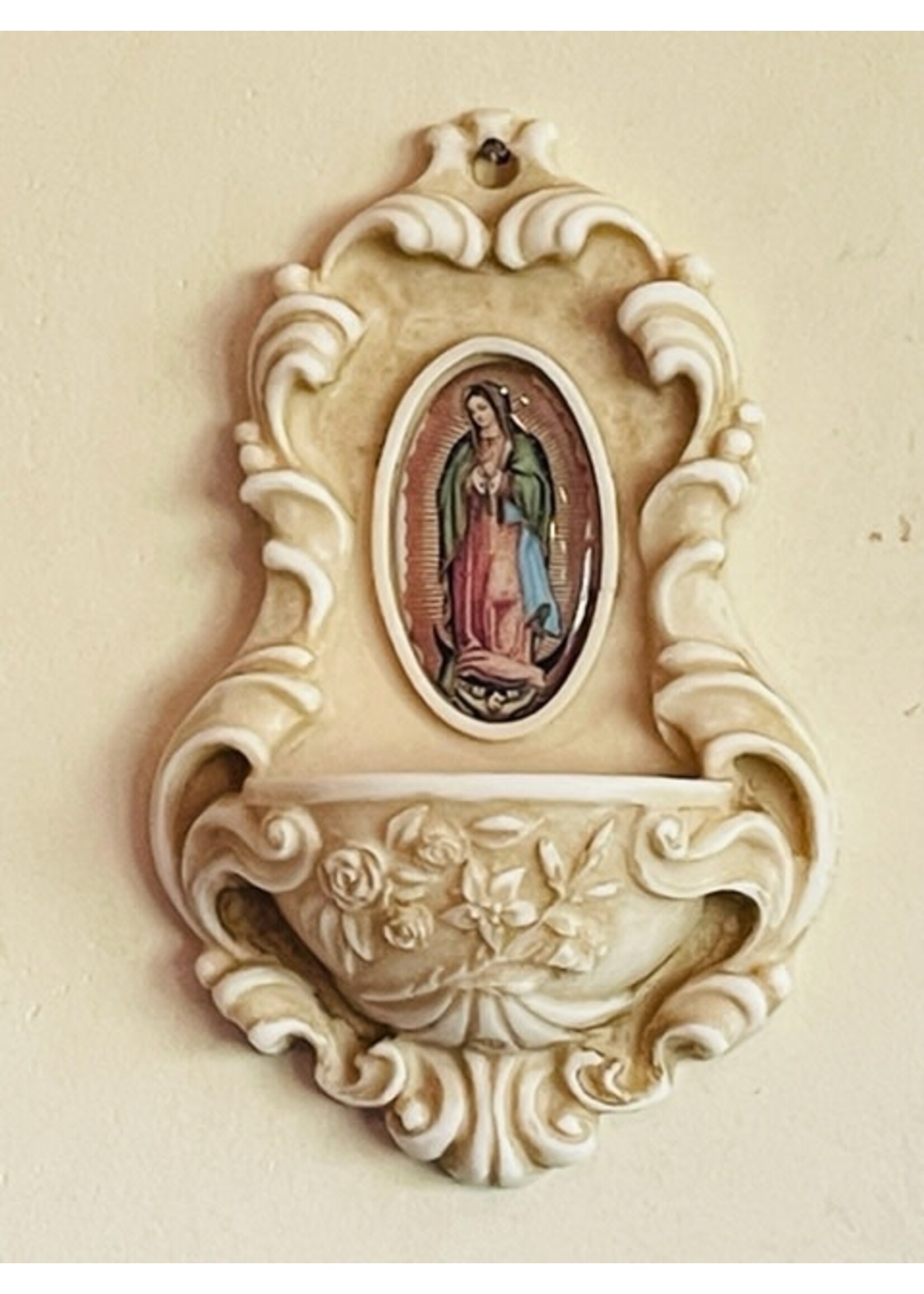 Guadalupe Resin Holy Water Font