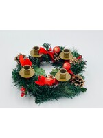 Advent Wreath with Red Berries & Ribbons